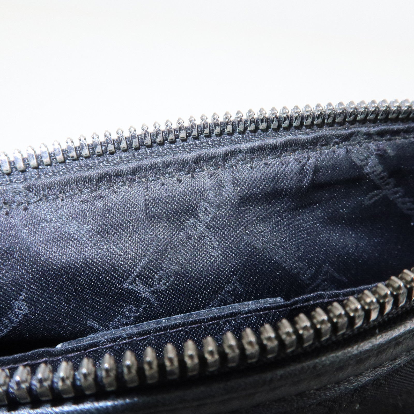 Ferragamo Gancini Canvas Leather Shoulder Bag Hand Bag Black