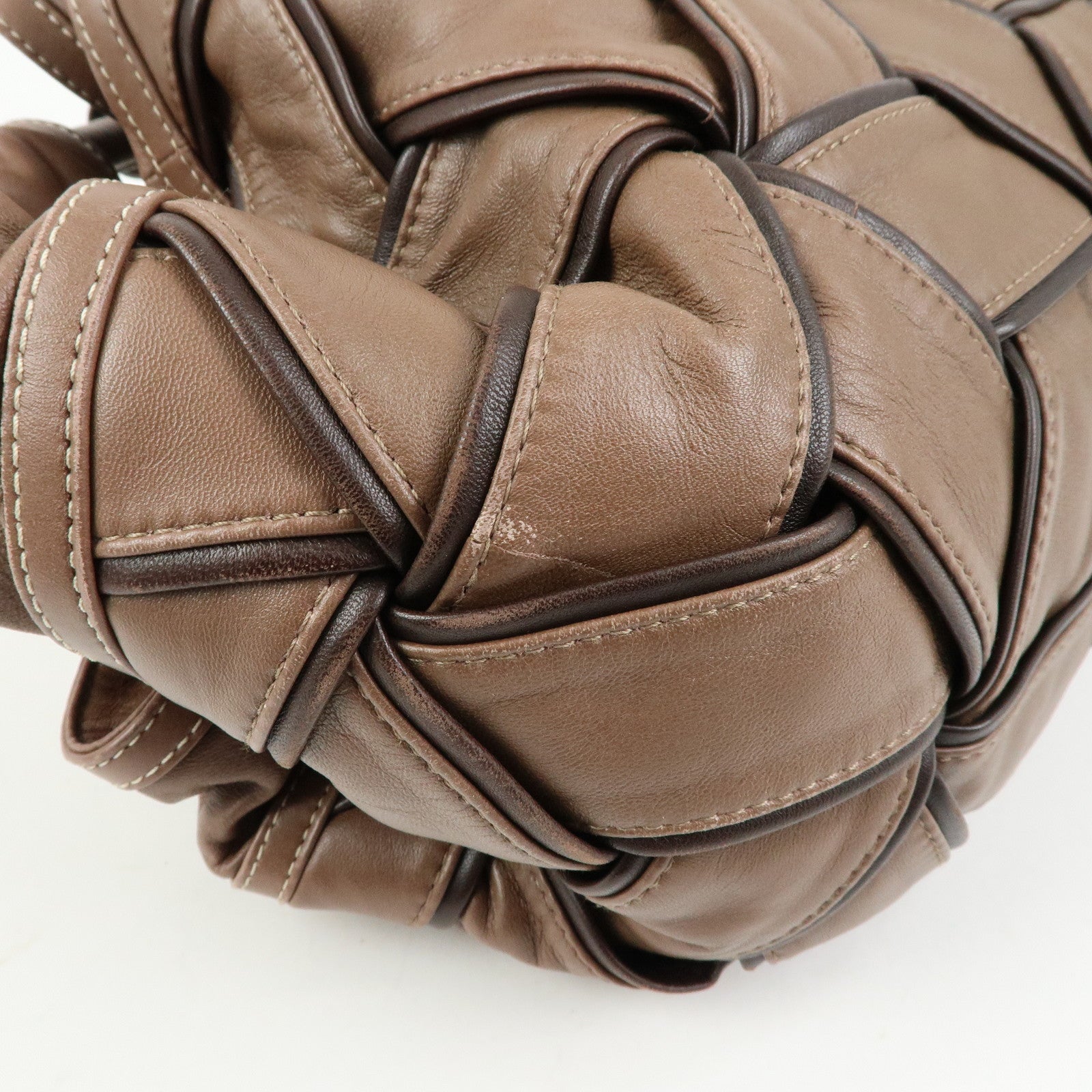 LOEWE Anagram Nappa Aire Leather Hand Bag Tote Bag Brown