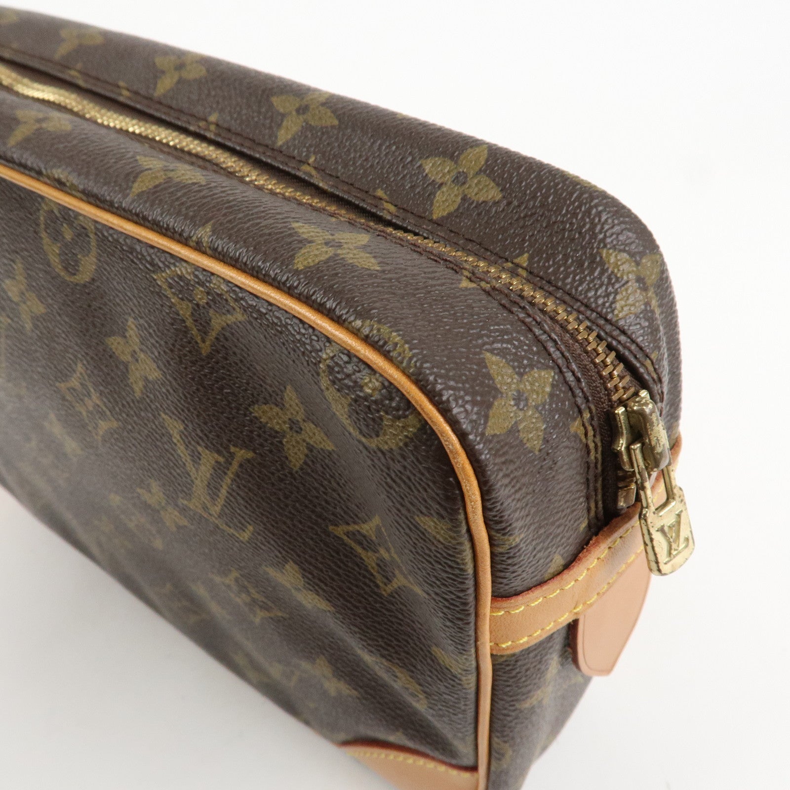 Louis Vuitton Monogram Compiegne 28 Pouch Clutch Bag Brown M51845 Used