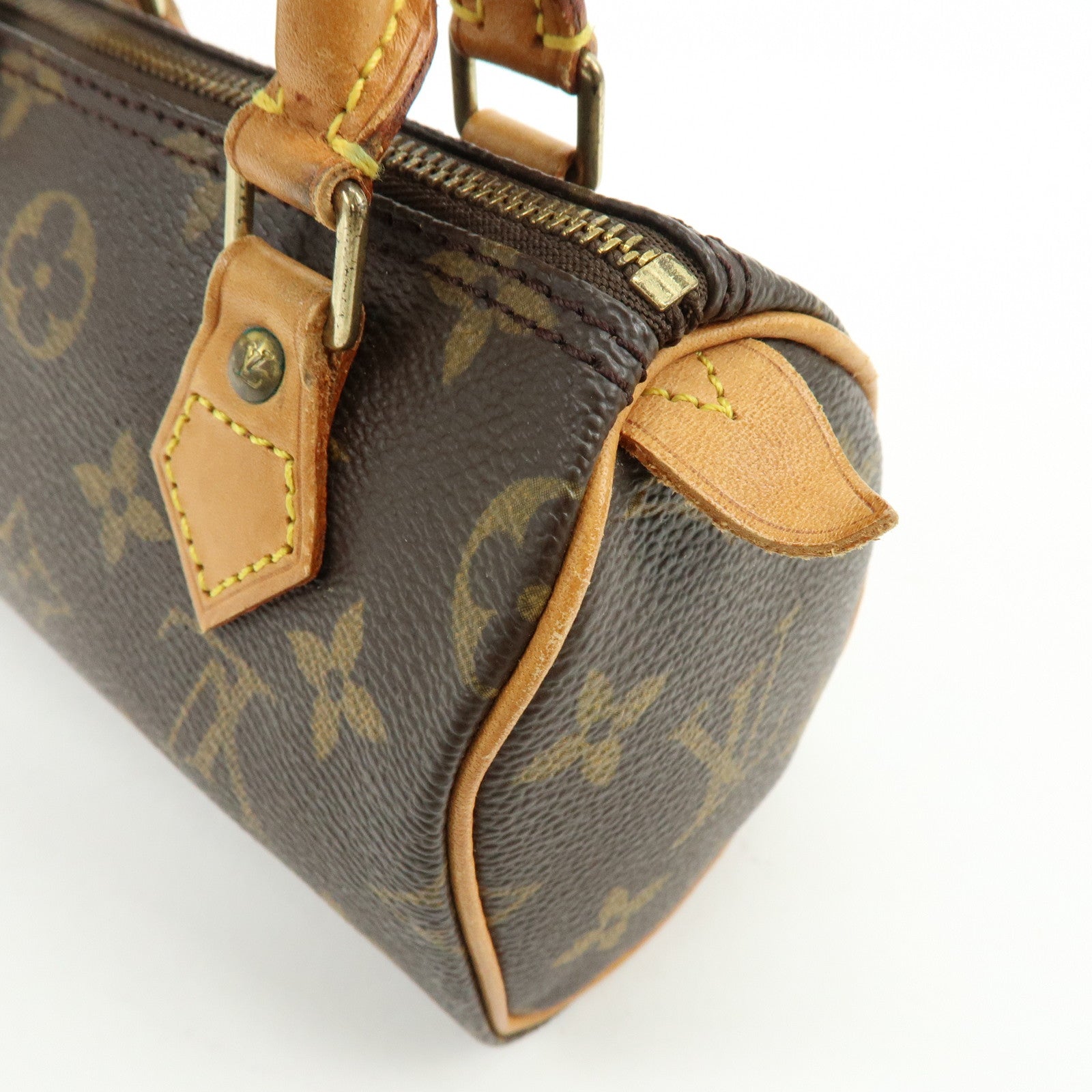 Louis Vuitton Monogram Mini Speedy Hand Bag Brown M41534