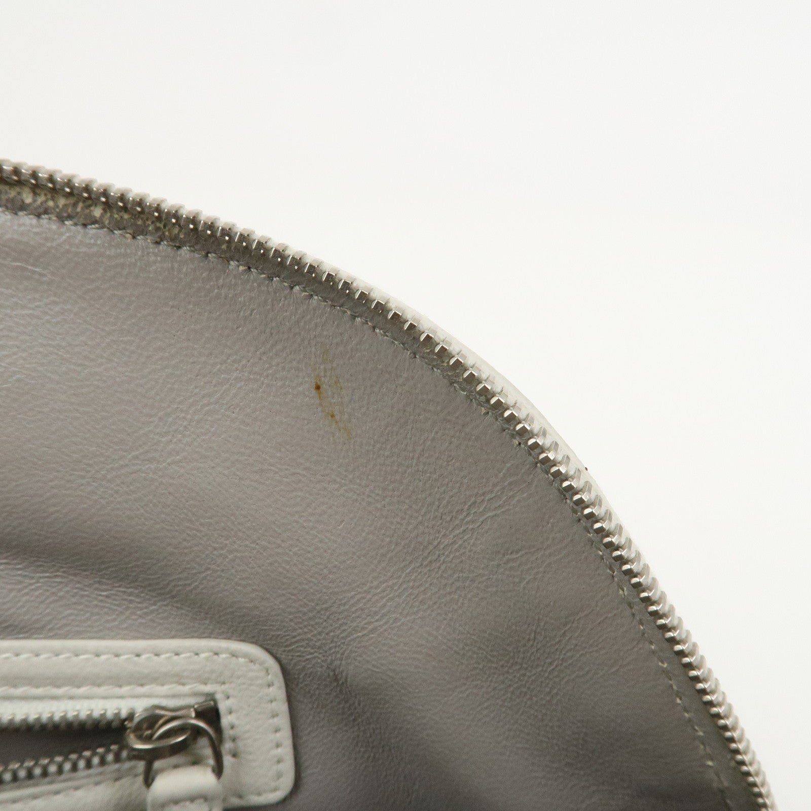 Christian Dior Leather Shoulder Bag Hand Bag White 10-RU-0037