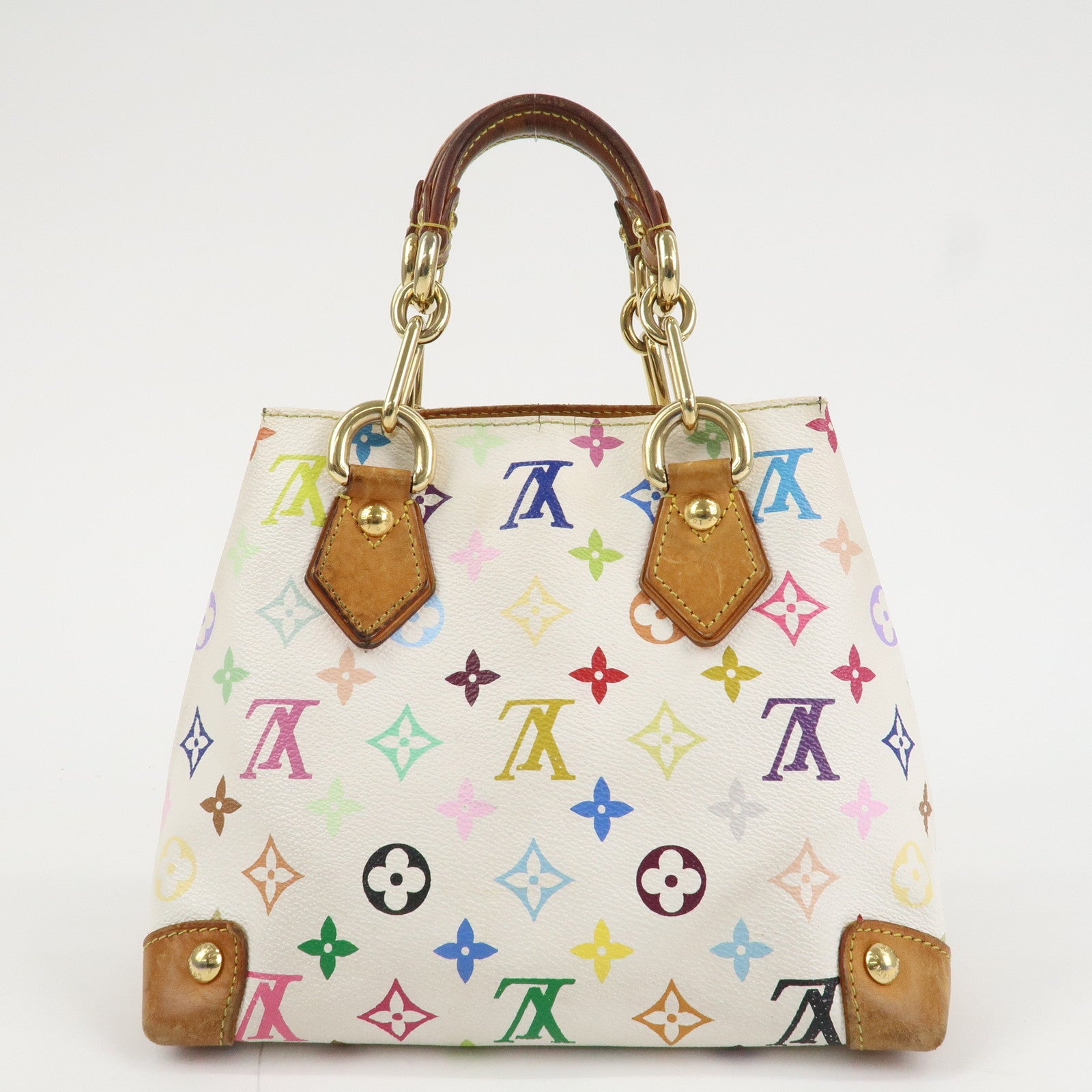 Louis Vuitton Monogram Multicolor Audra Hand Bag Blanc M40047 Used