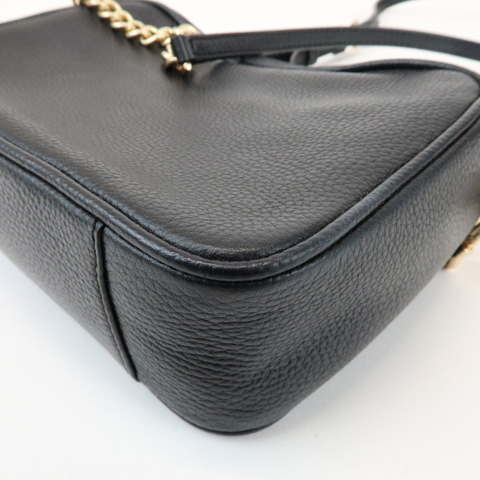 MICHAEL KORS Logo Leather Shoulder Bag Crossbody Bag Black