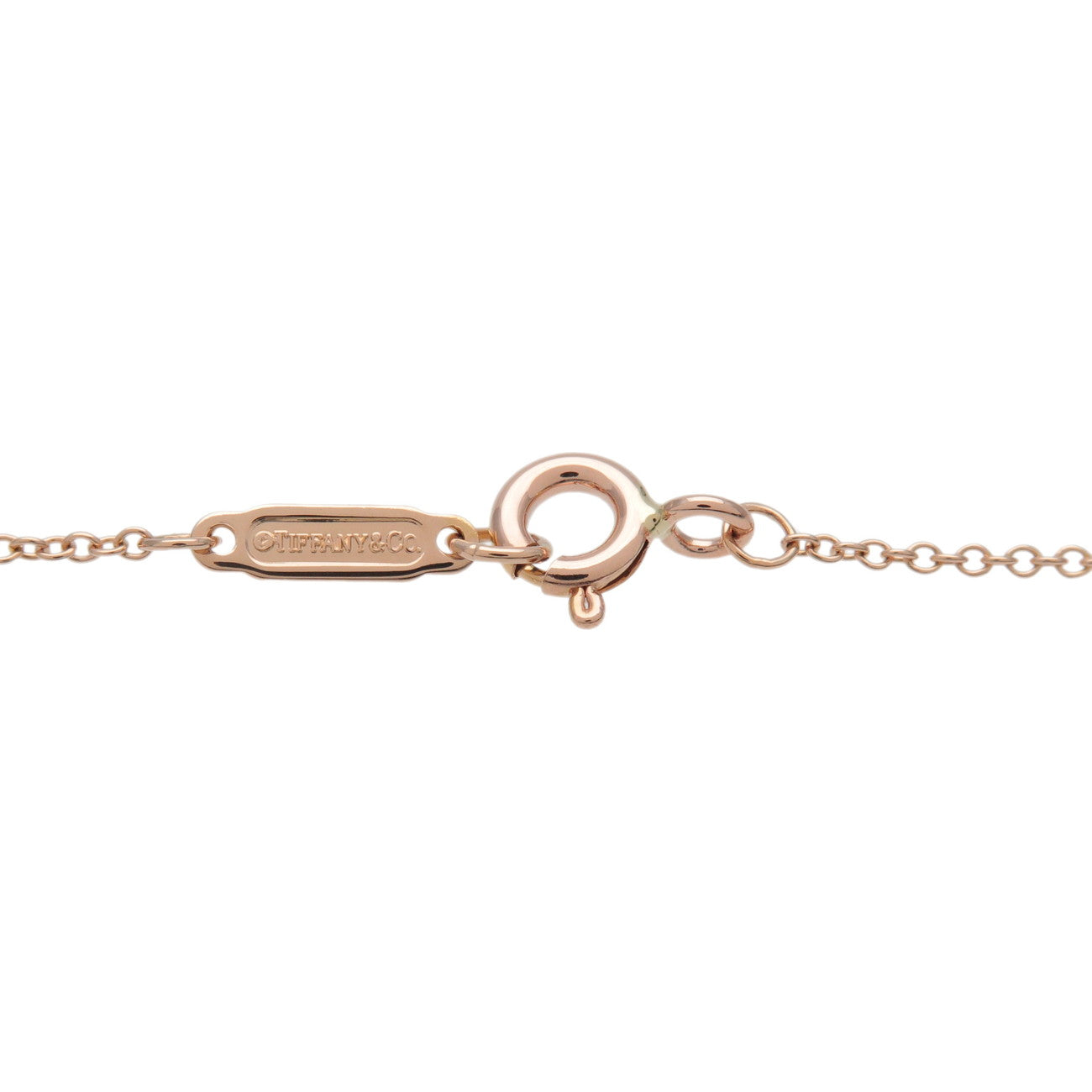 Tiffany & Co Letter Initial M Necklace K18PG 750PG Rose Gold