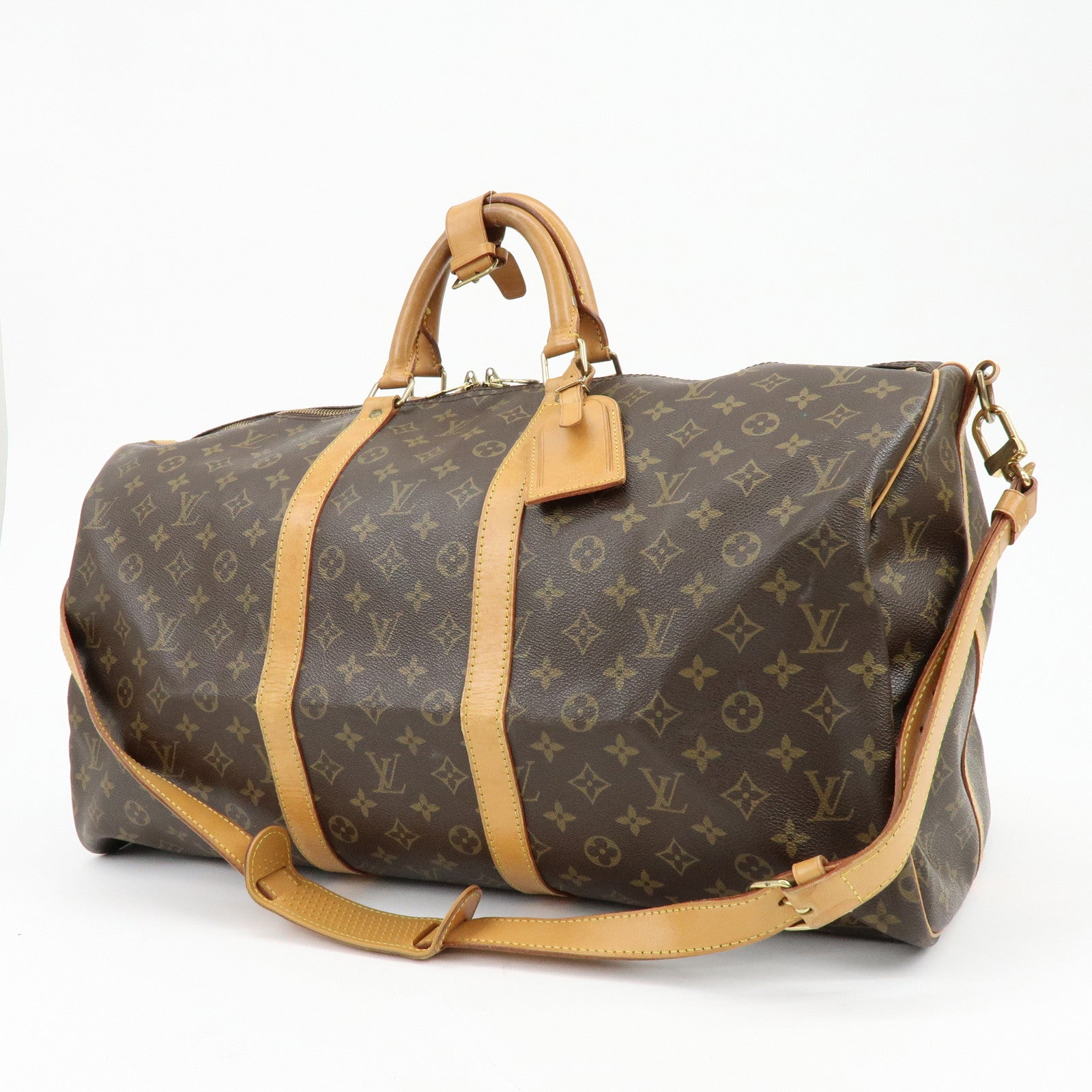 Louis Vuitton Monogram Keep All Bandouliere 55 Boston Bag M41414