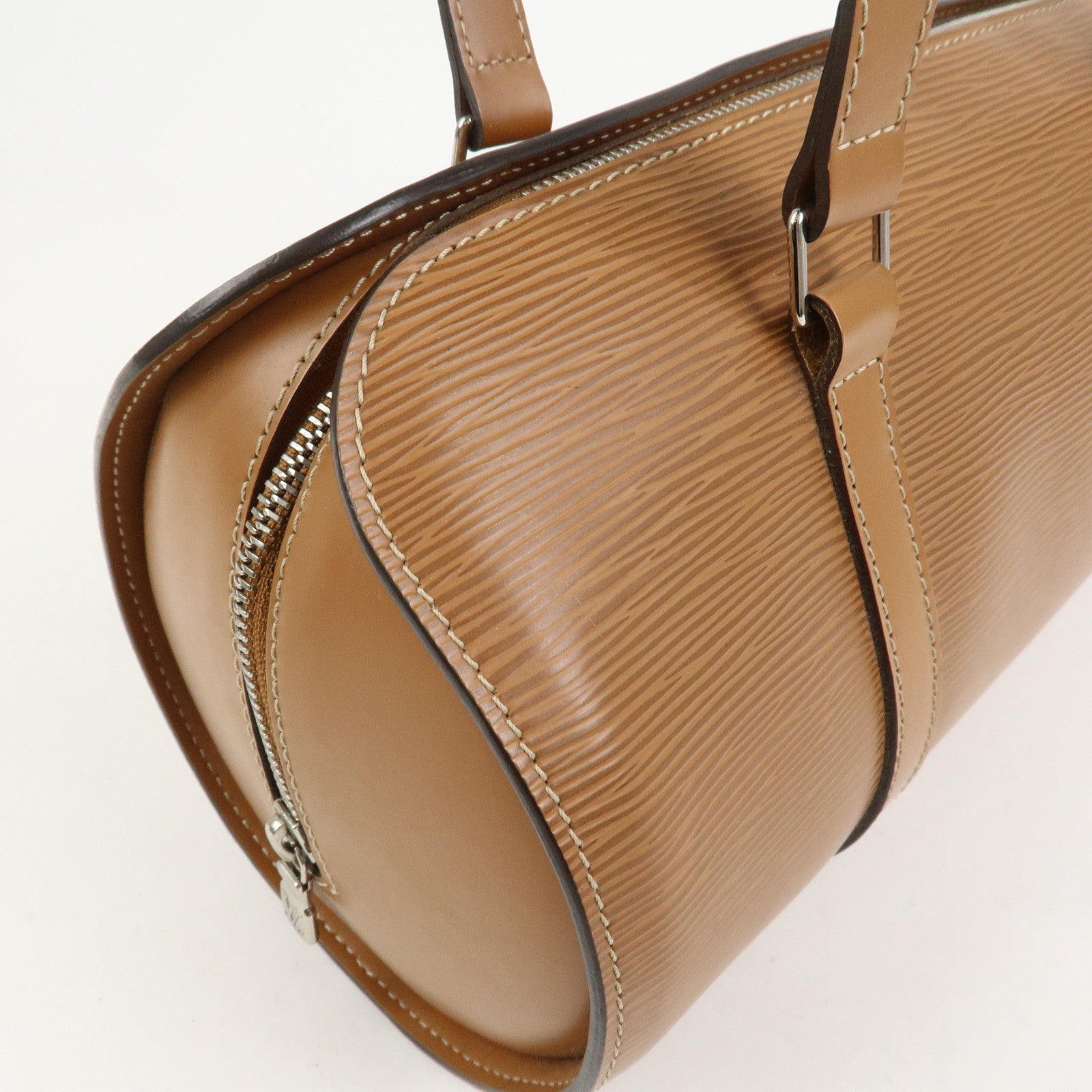 Louis Vuitton Epi Soufflot Hand Bag Shoulder Bag Zipang Gold M52228