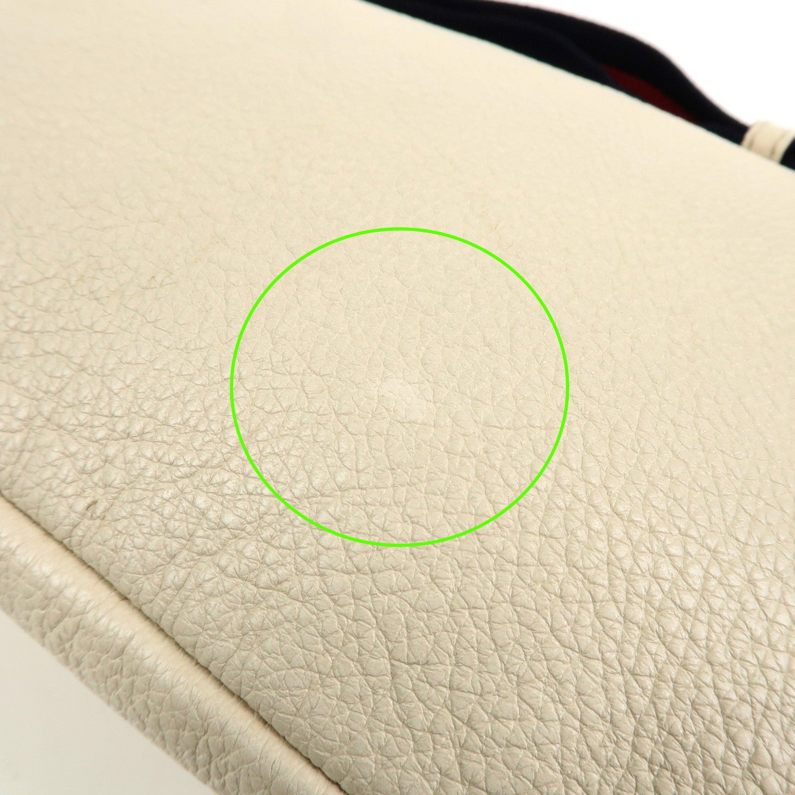 GUCCI Sherry Leather Canvas Waist Bag Ivory 493869