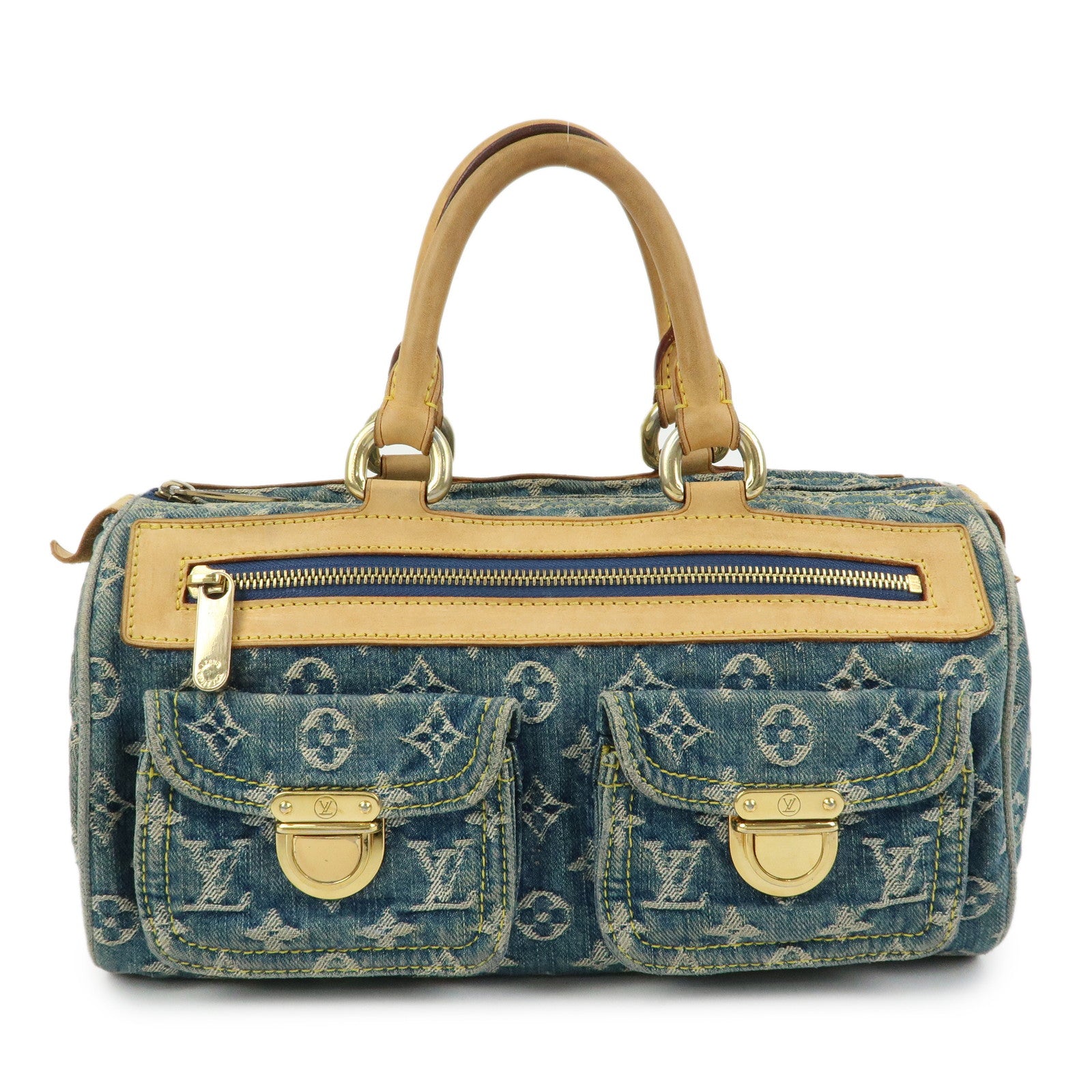 Louis Vuitton Monogram Denim Neo Speedy Boston Bag Blue M95019