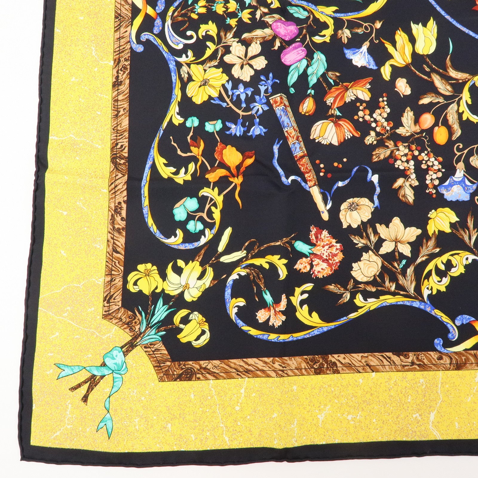 HERMES Carre 90 Silk 100% Scarf PIERRES D' ORIENT ET D' OCCIDENT