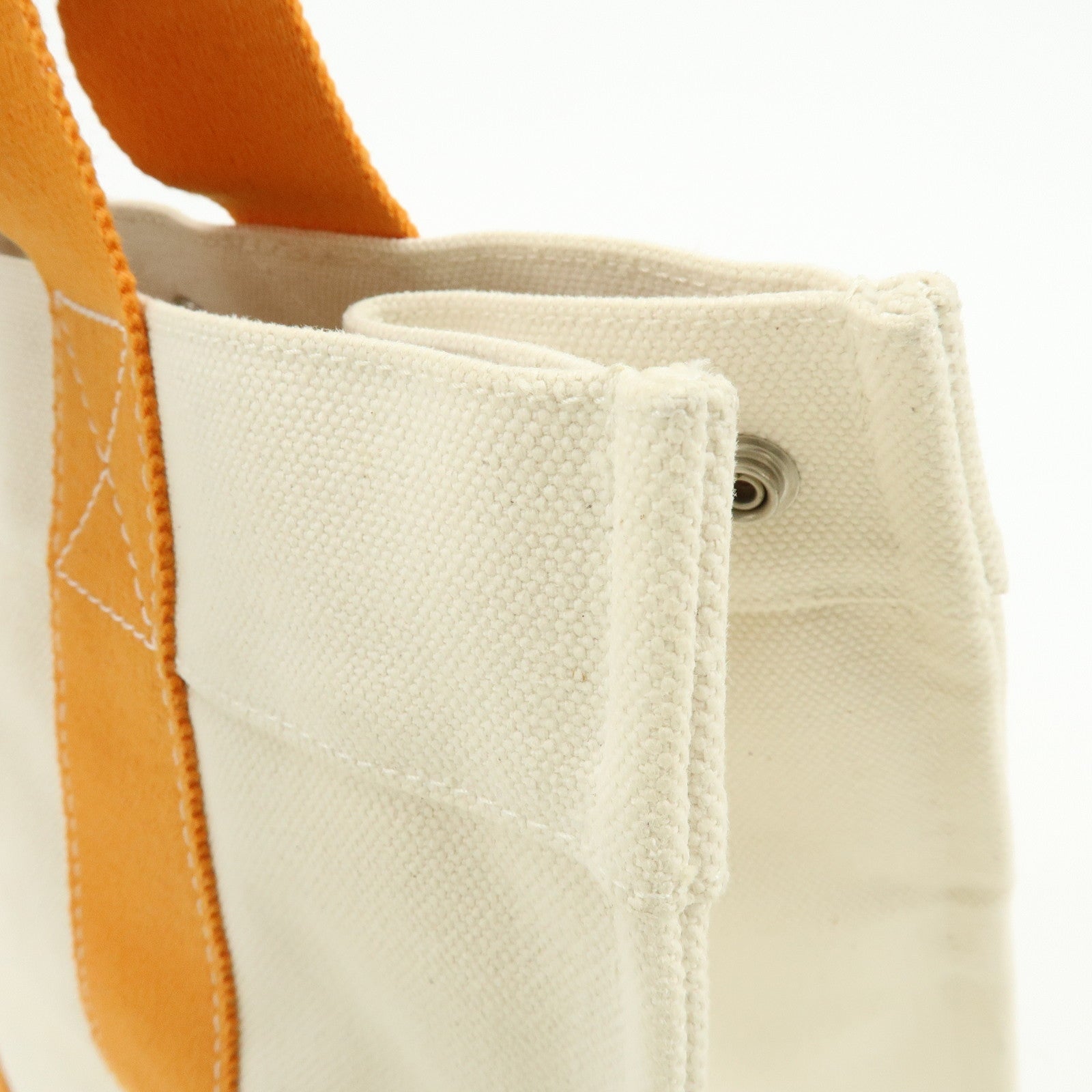 HERMES Bora Bora PM Canvas Tote Bag Hand Bag Natural Orange