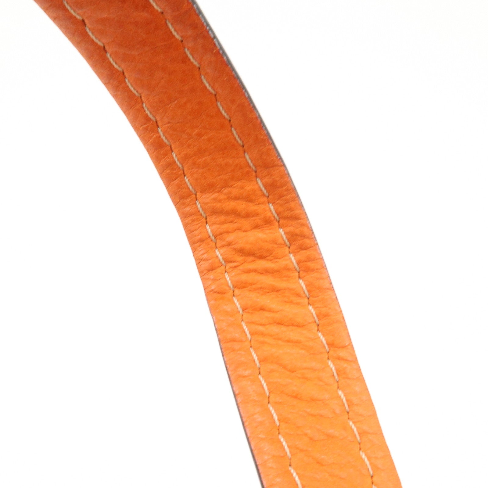 LOEWE Anagram Bolso Leather Tote Bag Shoulder Bag Orange Used