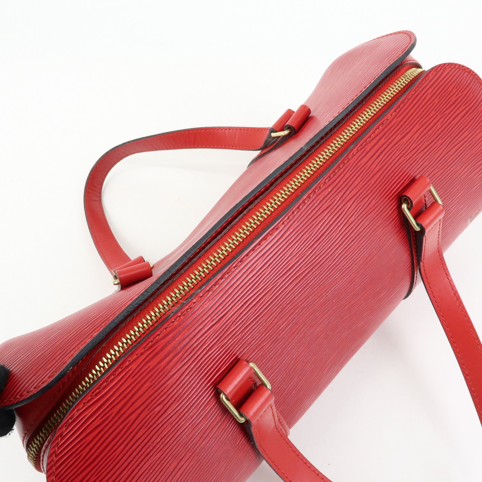 Louis Vuitton Epi Soufflot Hand Bag Castillian Red M52227