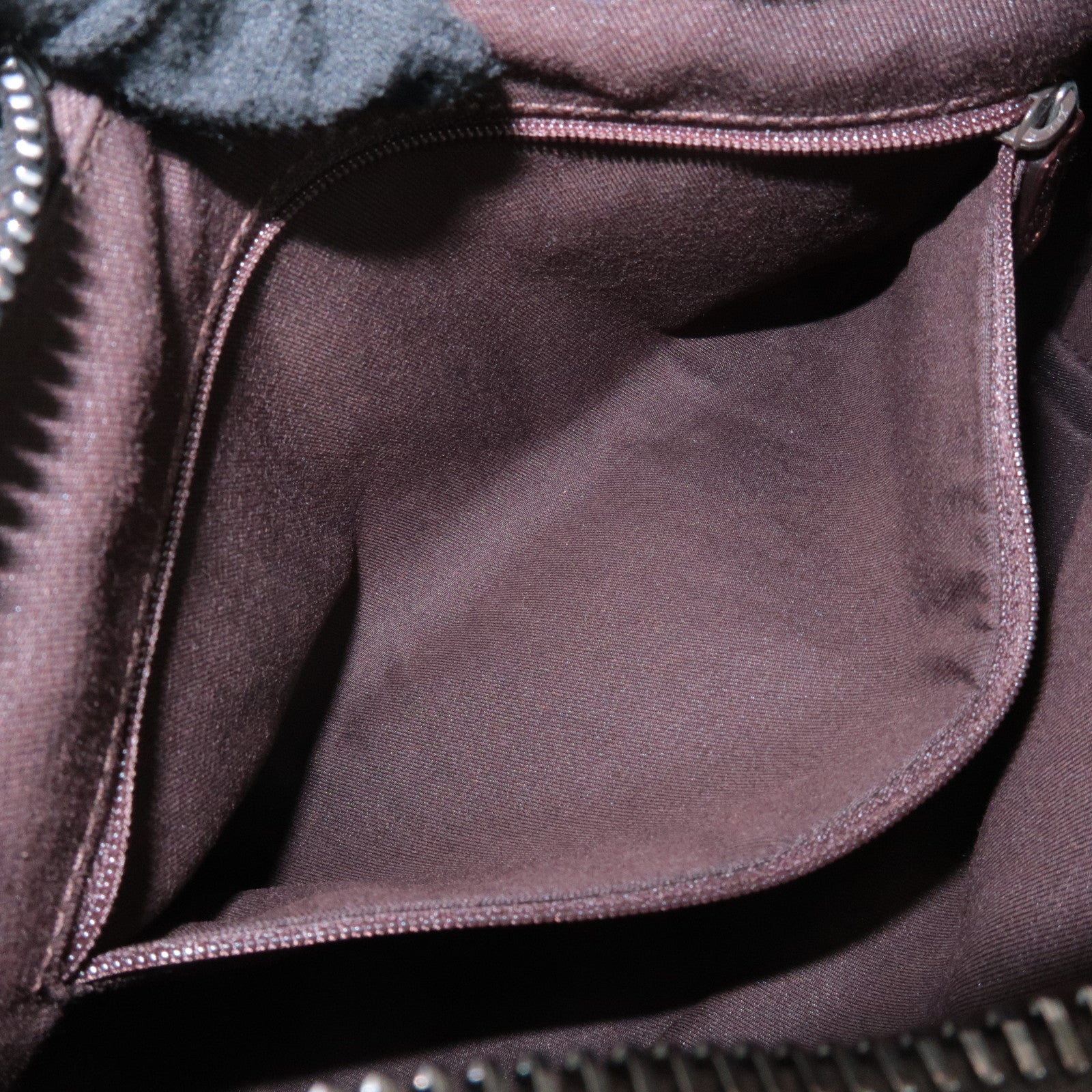 GUCCI GG Canvas Leather Shoulder Bag Hand Bag Beige Dark Brown 115002 Used