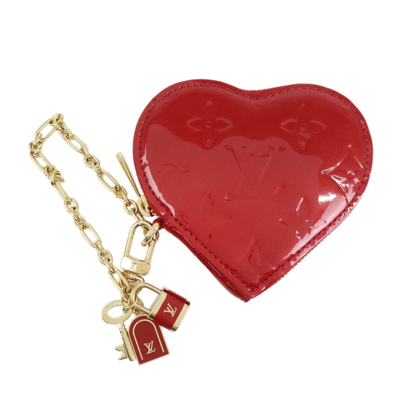 Louis Vuitton Monogram Vernis Porte Monnaie Coeur Coin Case M93562