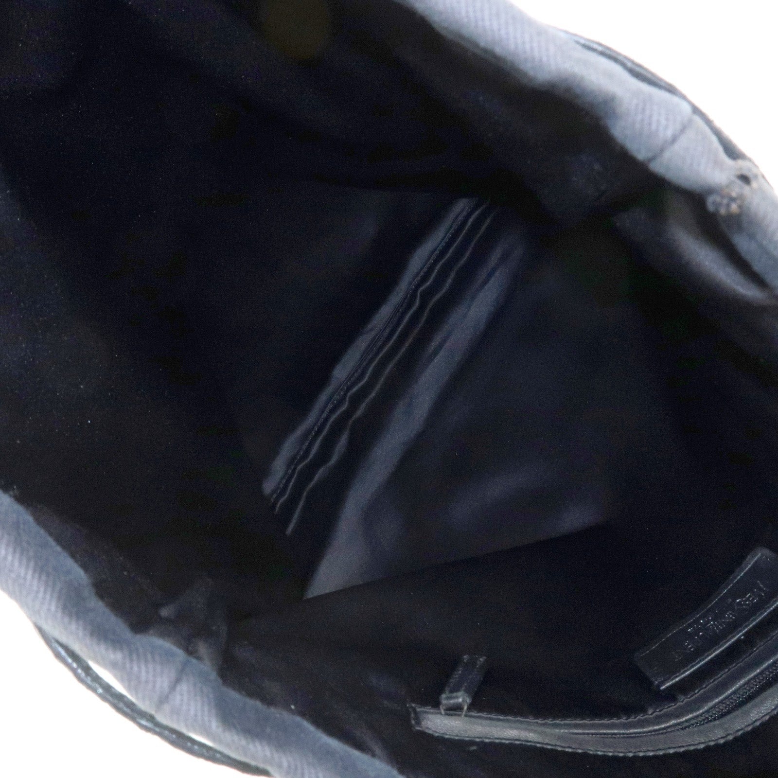 SAINT LAURENT PARIS Canvas Leather Tote Bag Shoulder Bag Navy