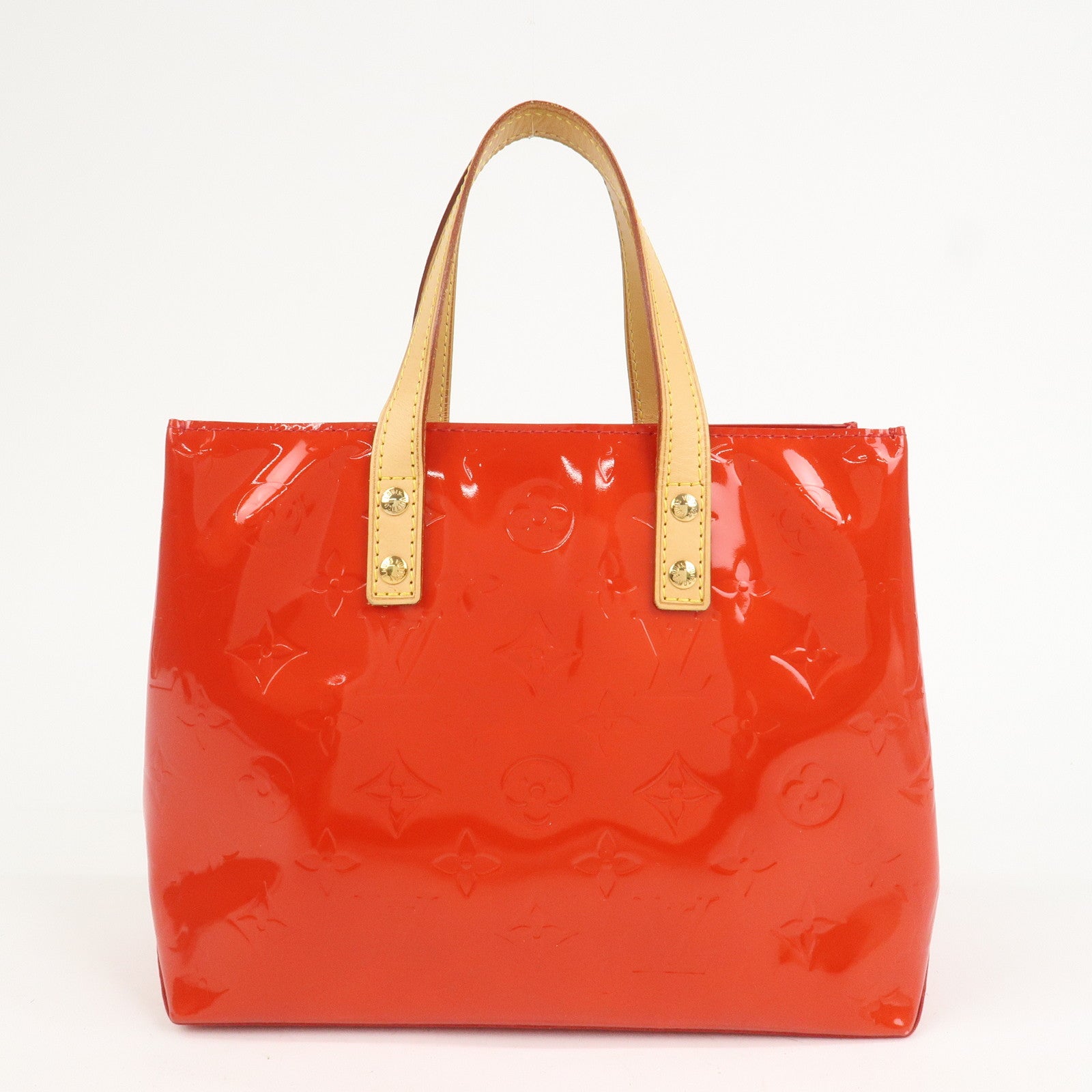 Louis Vuitton Monogram Vernis Leather Lead PM Hand Bag Rouge M91088