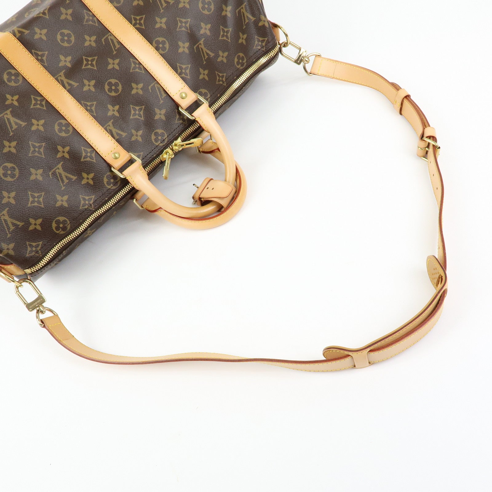 Louis Vuitton Monogram Keep All Bandouliere 45 Boston Bag M41418