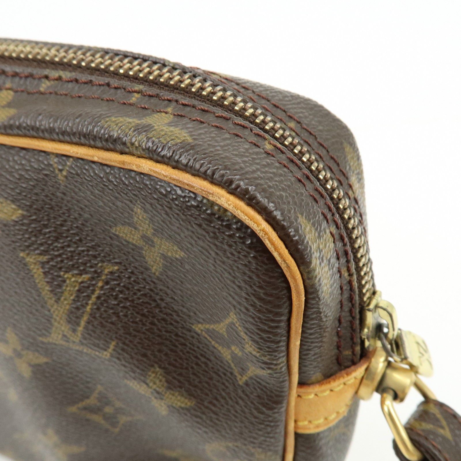 Louis Vuitton Monogram Marly Dragonne GM Clutch Bag Brown M51825