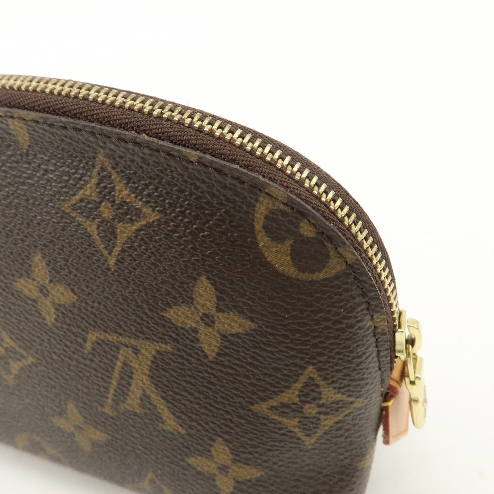 Louis Vuitton Monogram Pochette Cosmetic Pouch Brown M47515