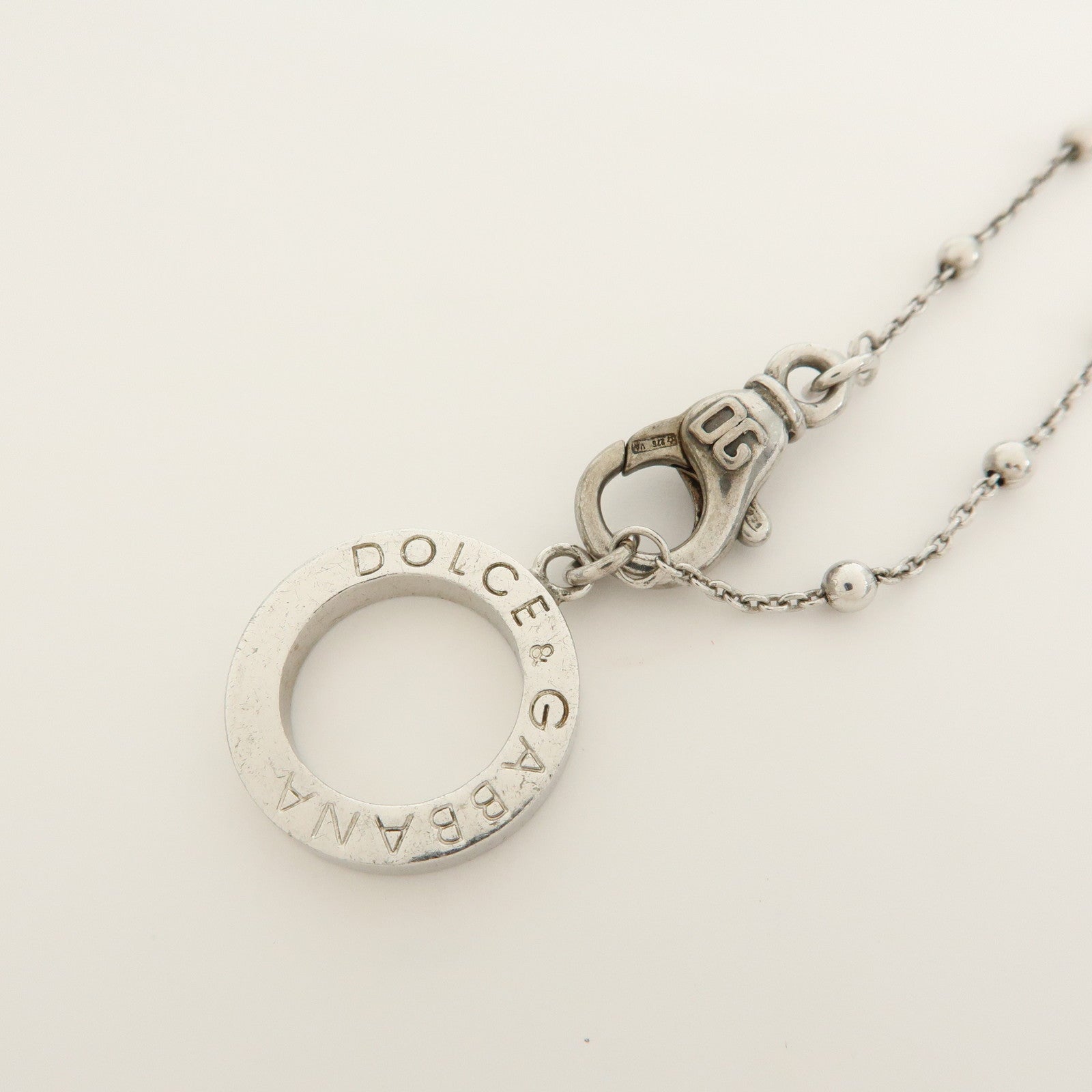 Dolce & Gabbana Sterling Pendant Necklace SV925 Silver