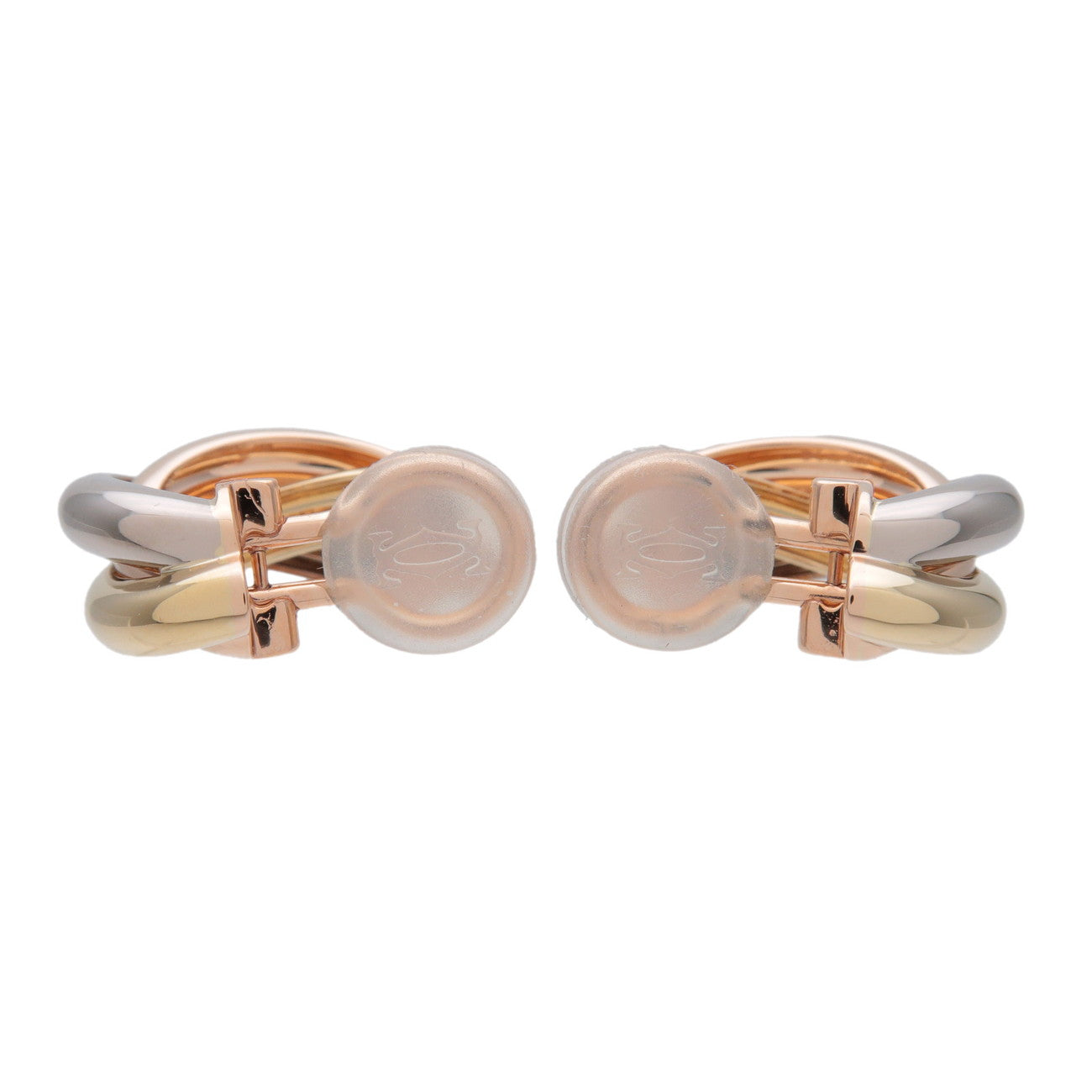 Cartier Trinity Earrings K18 750 White Gold Rose Gold Yellow Gold
