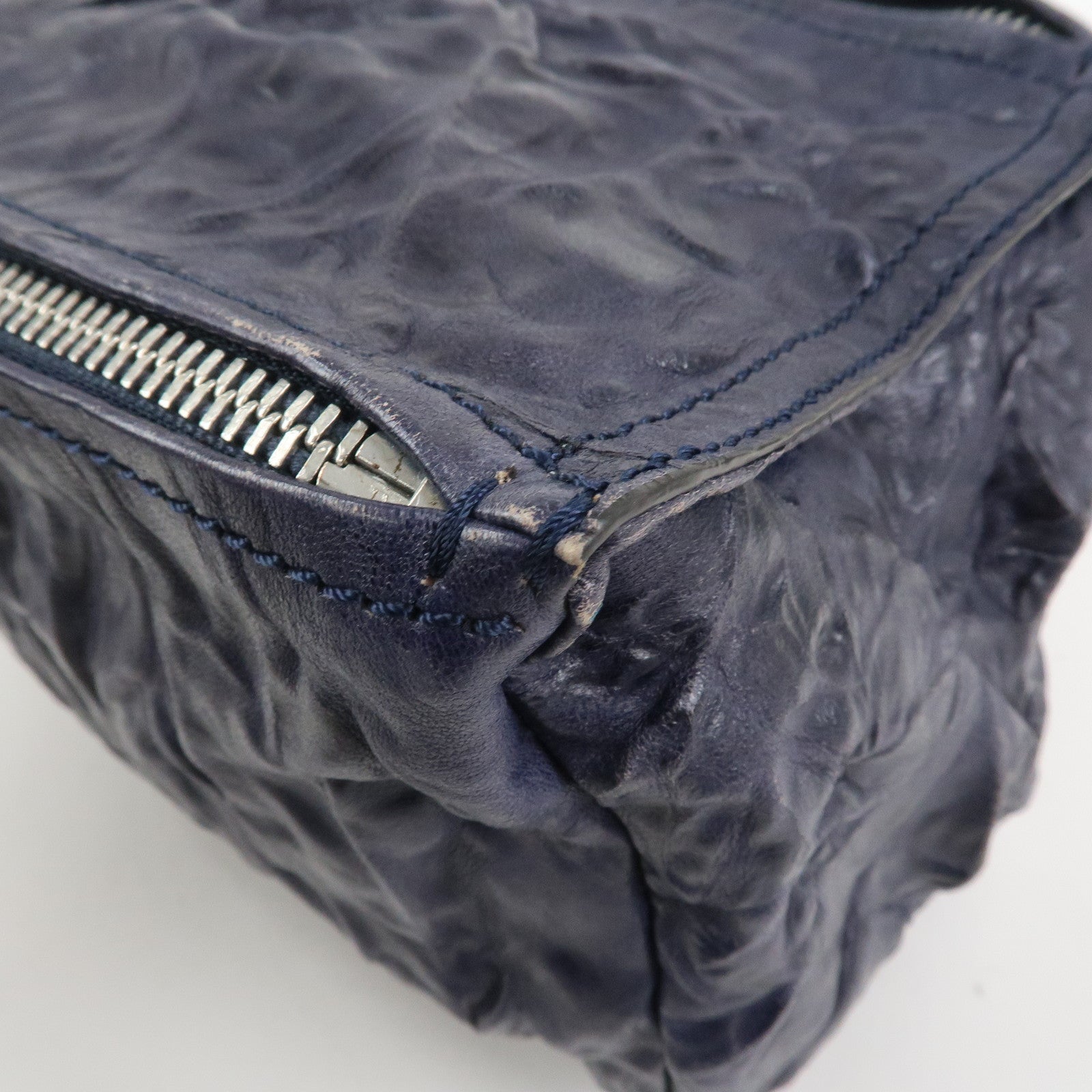 GIVENCHY Pandora Leather 2Way Bag Hand Bag Shoulder Bag Navy