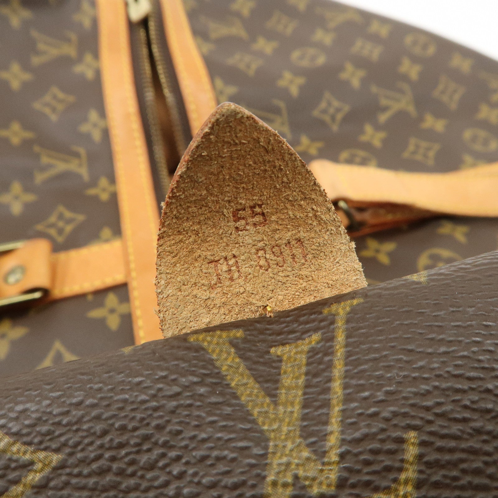 Louis Vuitton Monogram Sac Souple 55 Boston Bag Brown M41622