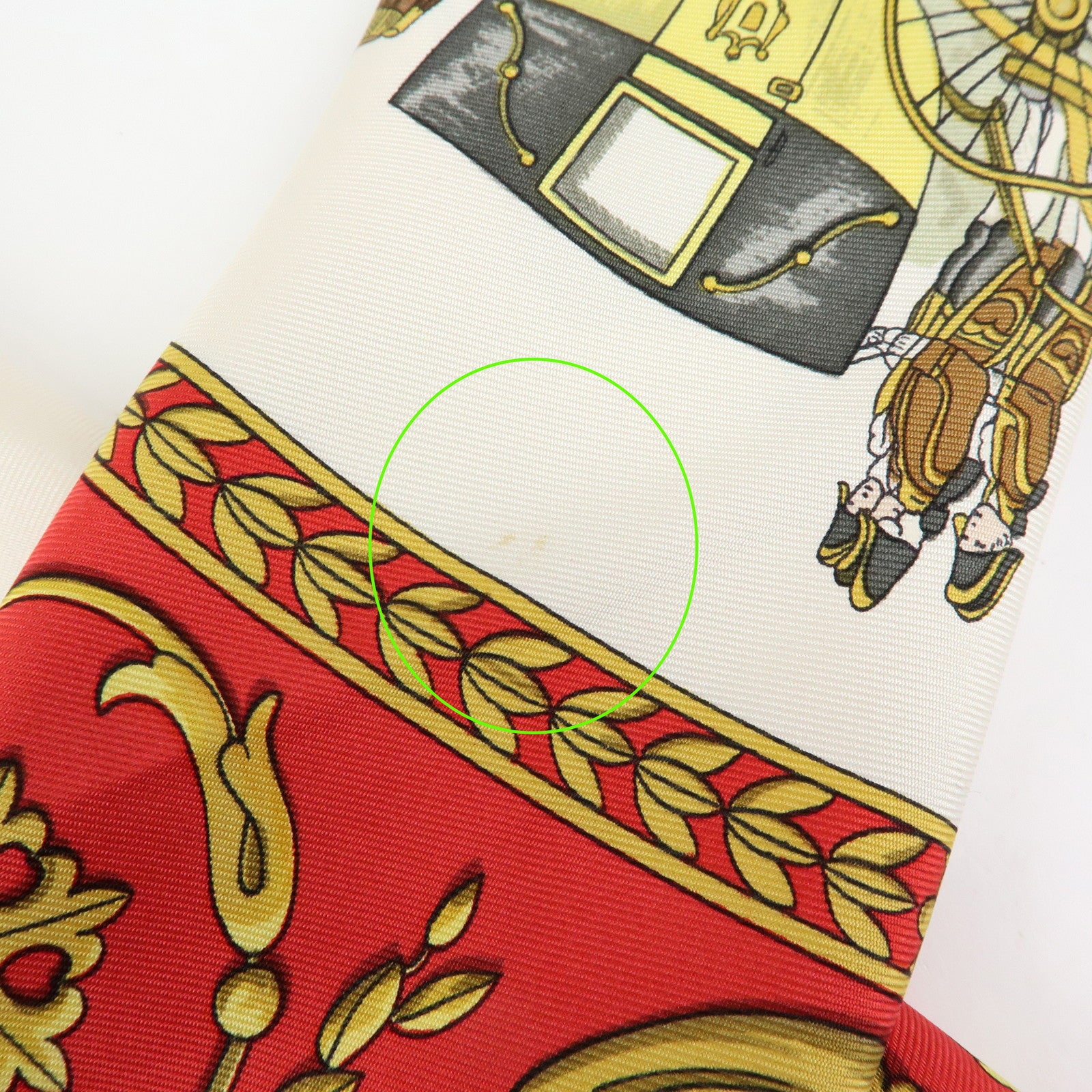 HERMES Carre 90 Set of 2 Silk 100% Scarf Gold Ivory Red