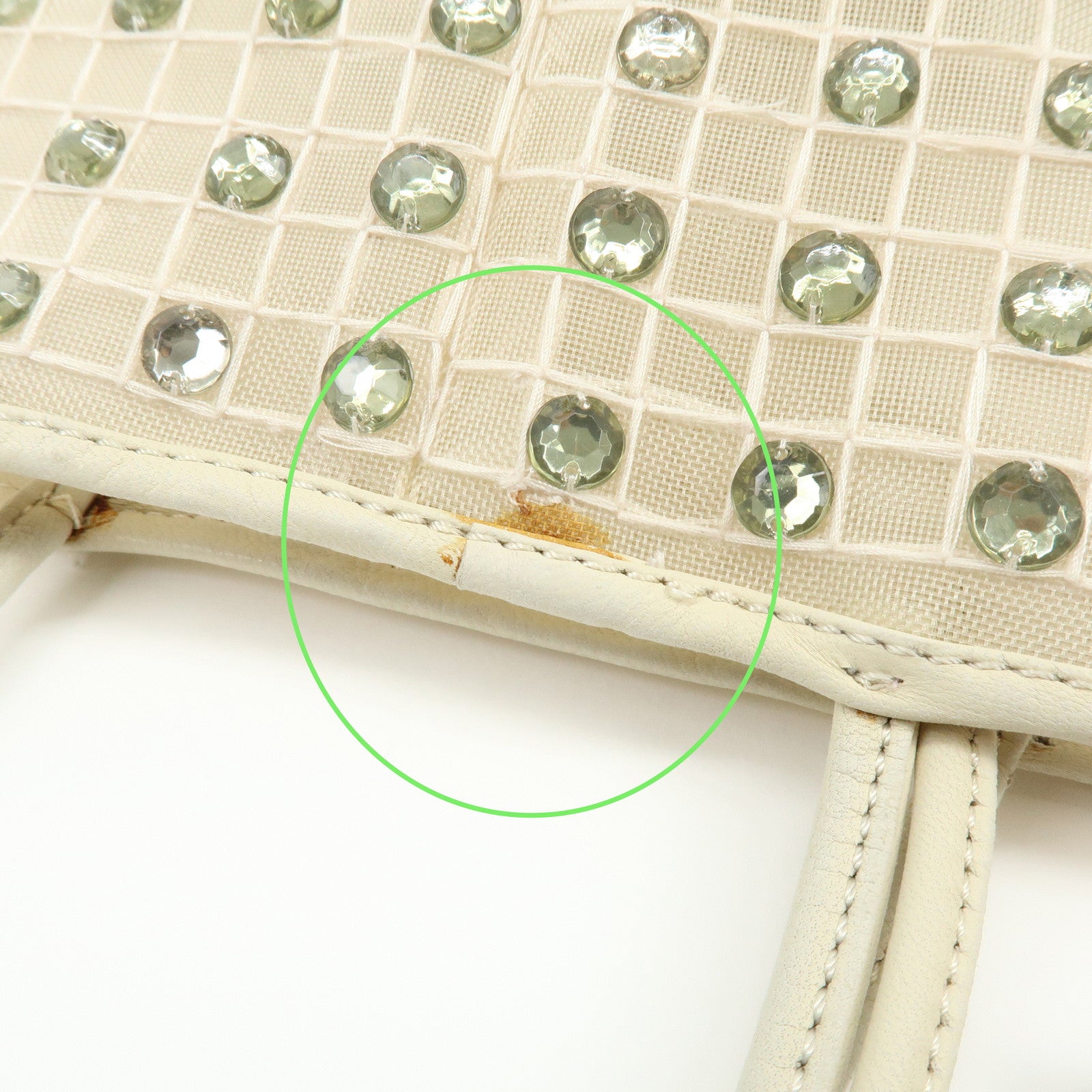 ANTEPRIMA Nylon Leather Set of 2 PVC Wire Bag Mini Tote Bag Ivory