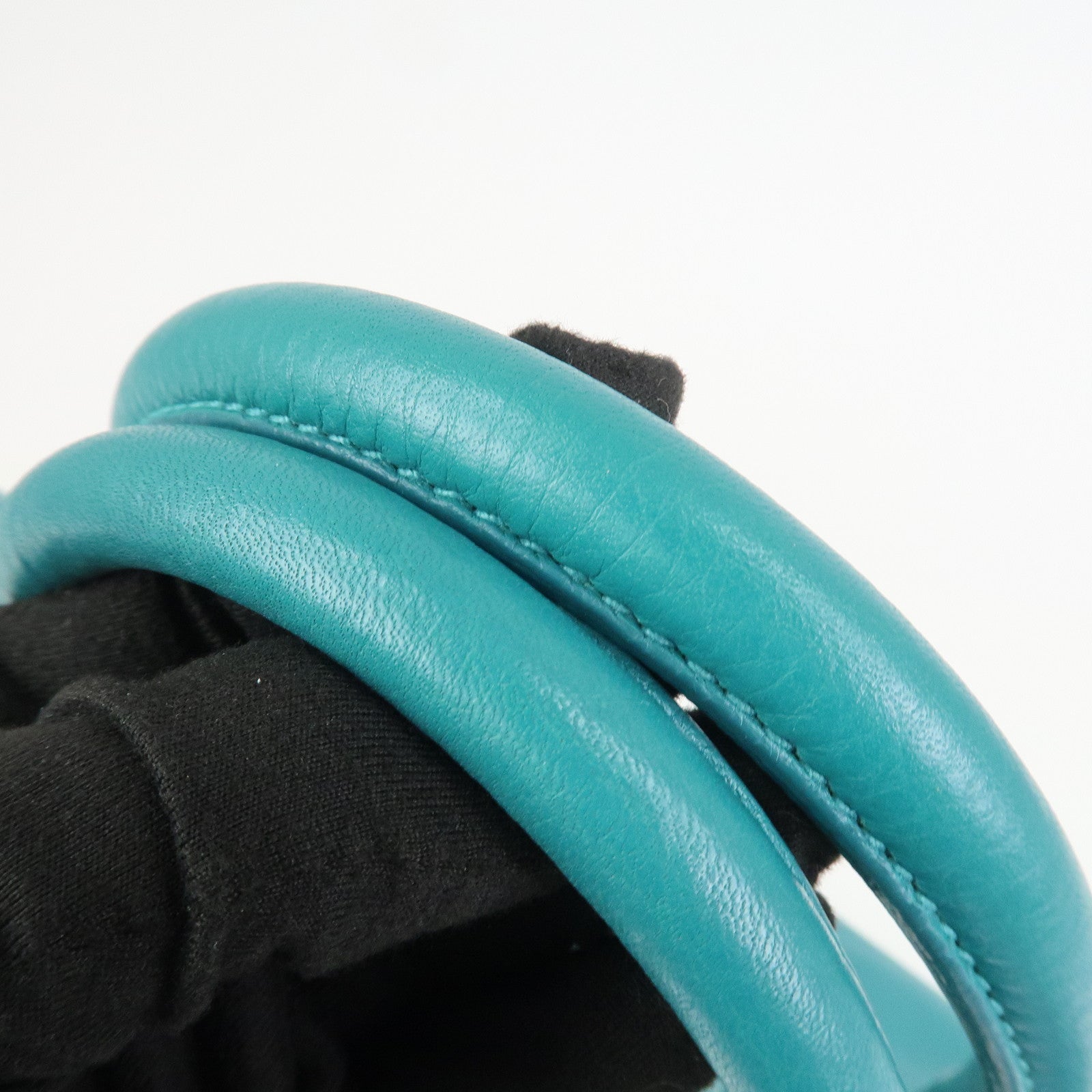 MIU MIU Logo Leather Shoulder Bag Hand Bag Green