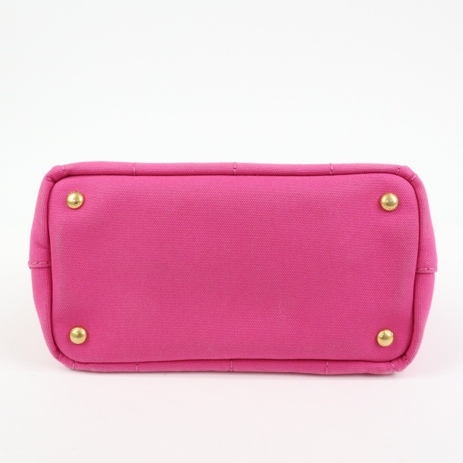 PRADA Triangle Logo Canapa Mini 2Way Bag Hand Bag Pink B2439G