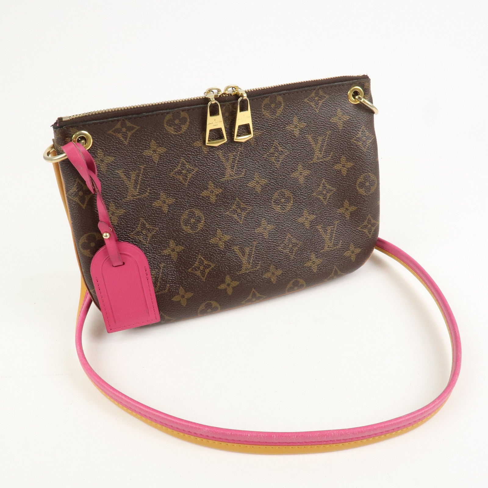 Louis Vuitton Monogram Canvas Lorette Shoulder Bag Hot Pink M44053