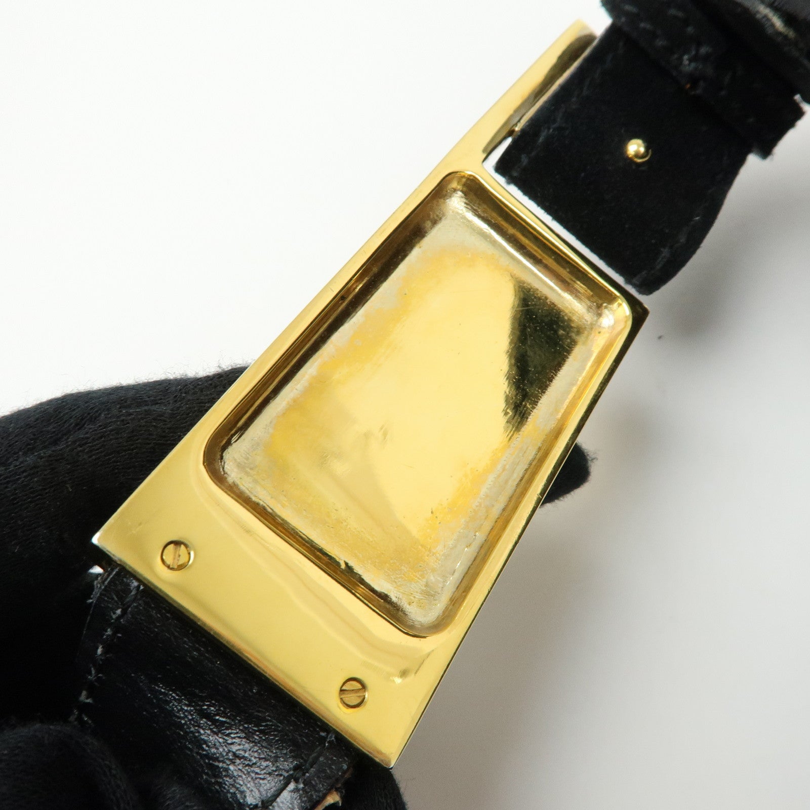 GUCCI Suede Shoulder Bag Crossbody Bag Black 001・2122・1931