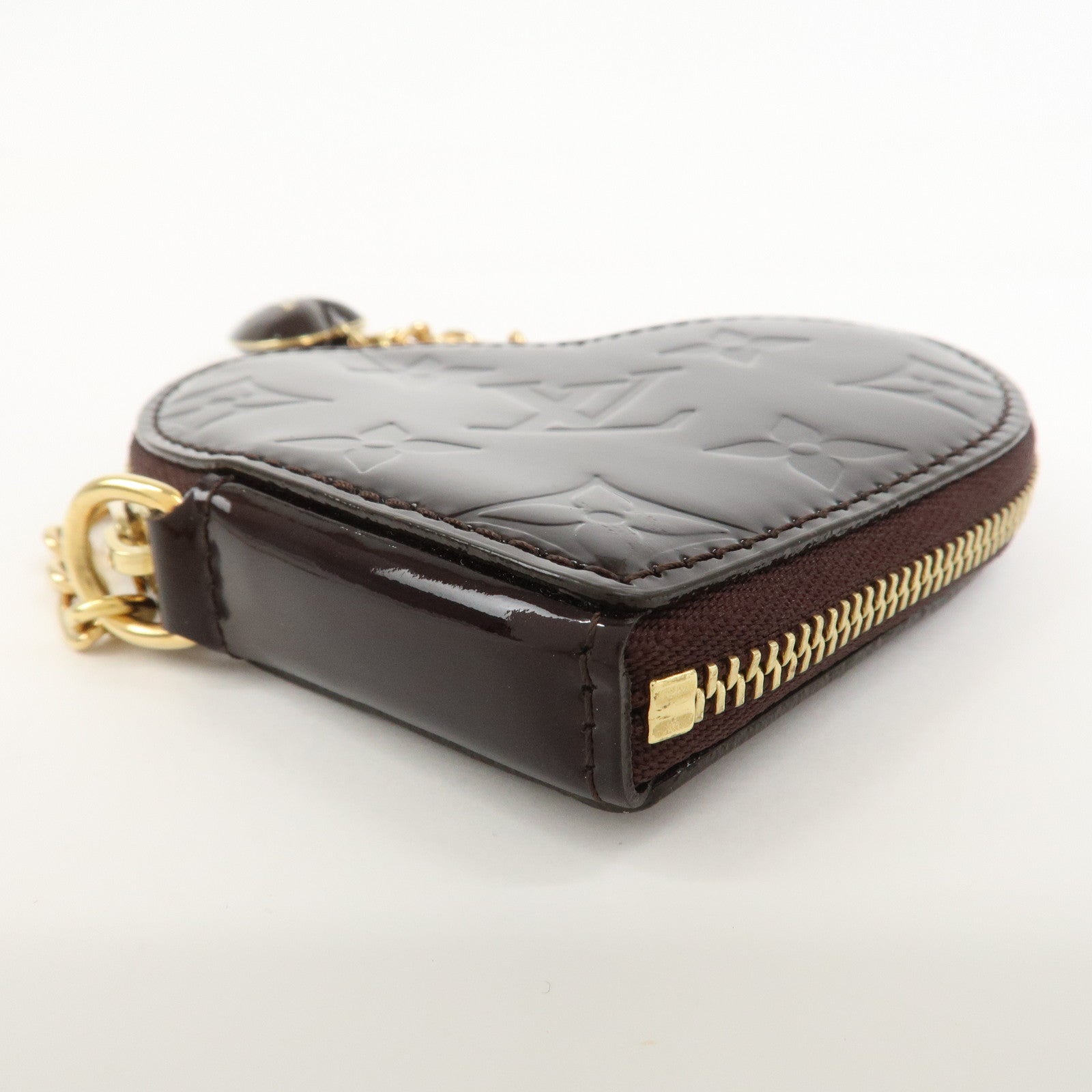 Louis Vuitton Monogram Vernis Porte Monnaie Coeur Amarante M93561