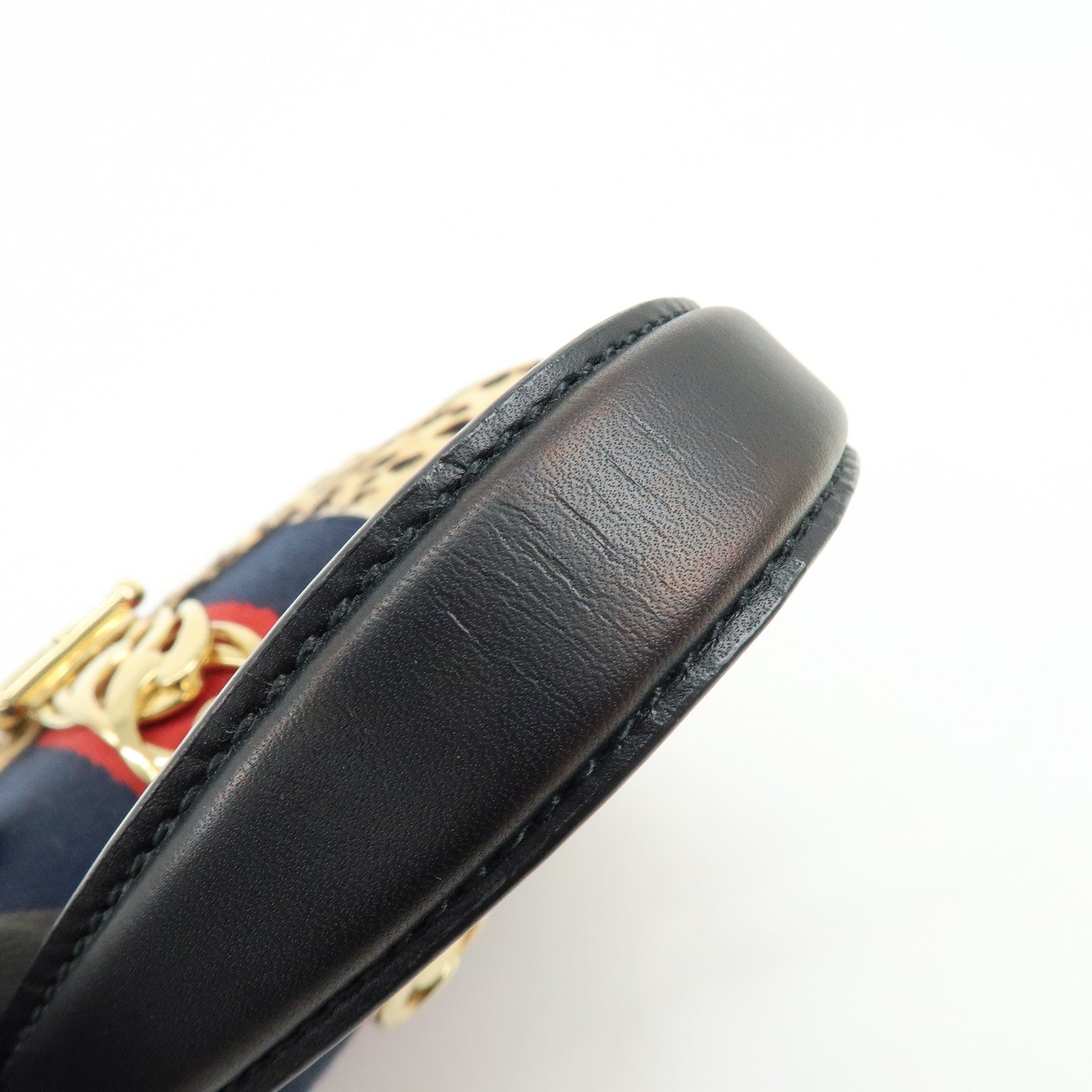 GUCCI Sherry Sylvie Pony Hair Leather 2Way Hand Bag Leopard 470270