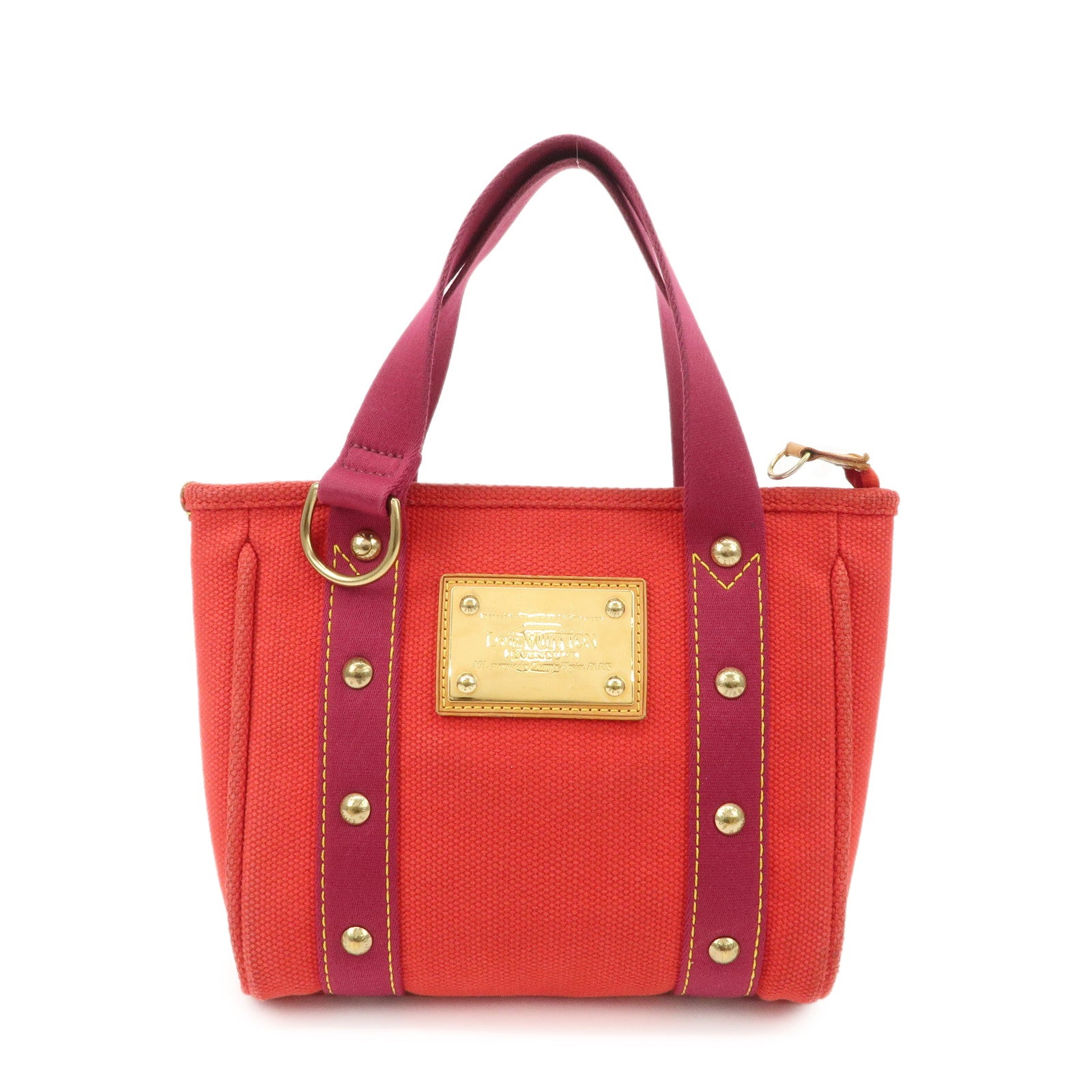 Louis Vuitton Antigua Cabas PM Hand Bag Rouge M40037