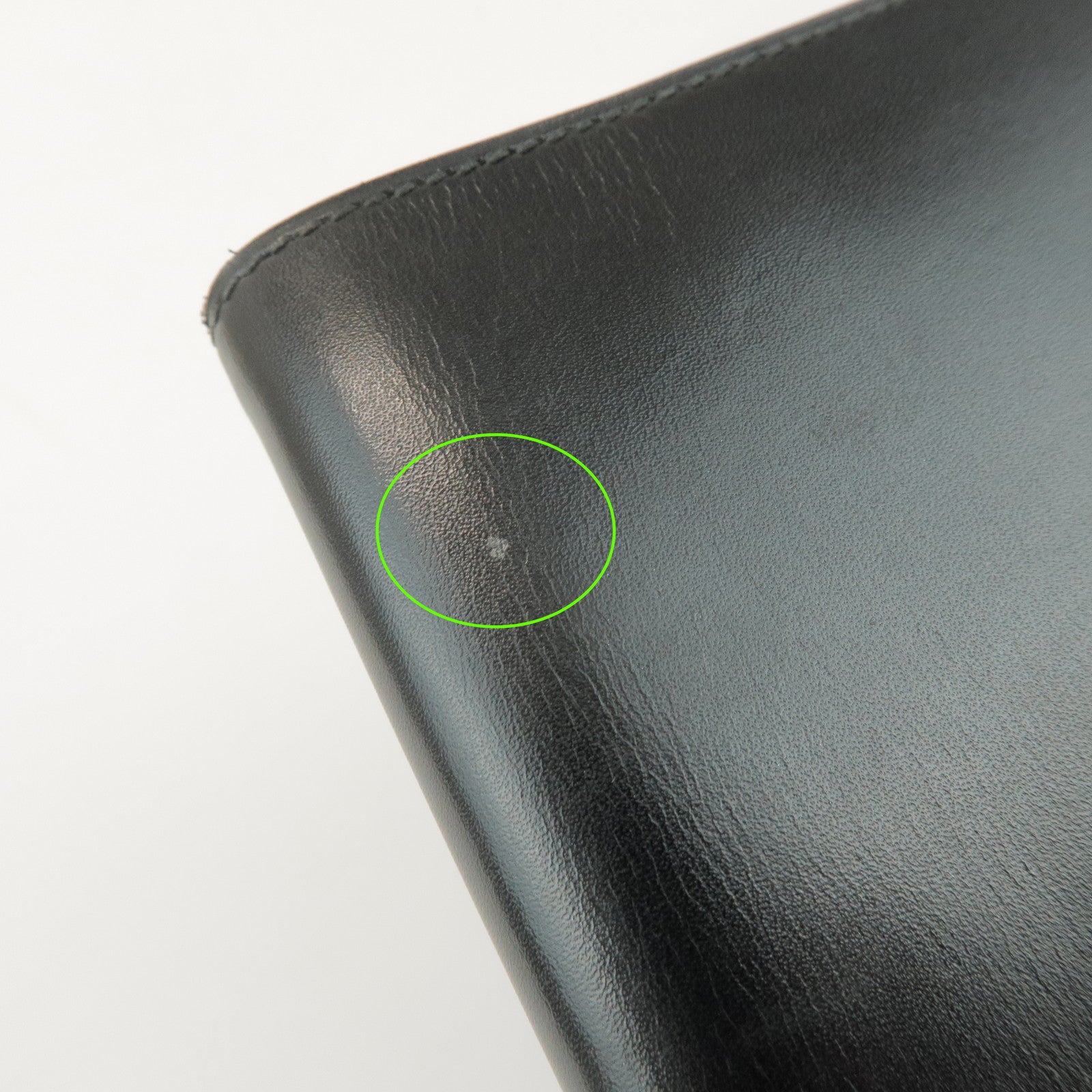 HERMES Agenda GM Box Calf Leather Planner Cover □J Stamped Black