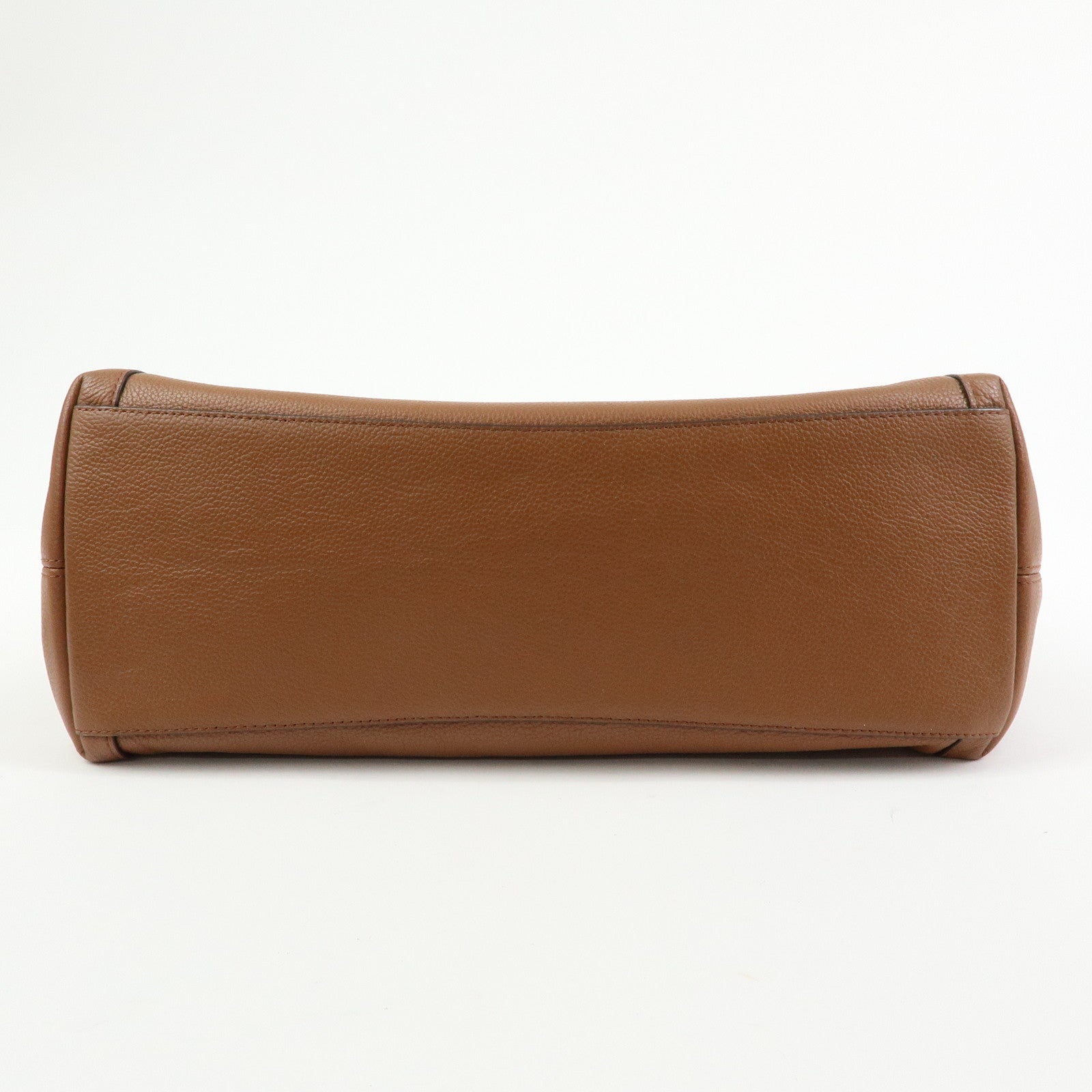 COACH Logo Leather Shoulder Bag Hand Bag Brown