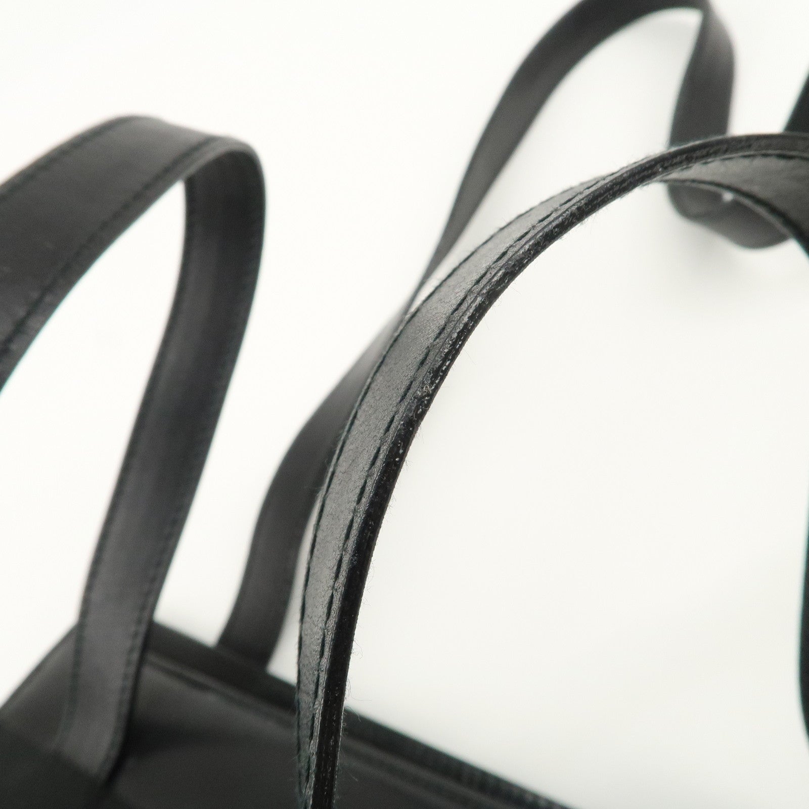 Ferragamo Vara Ribbon Leather Shoulder Bag Tote Bag Black Used