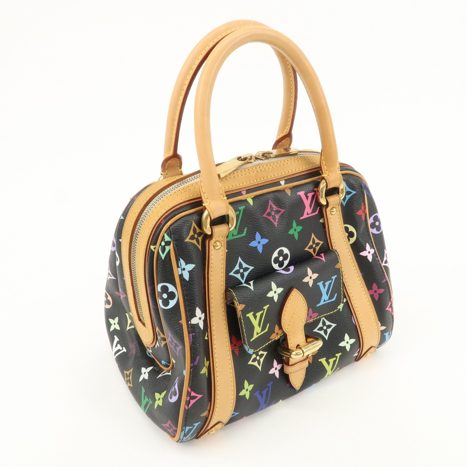 Louis Vuitton Monogram Multicolor Priscilla Hand Bag Noir M40097