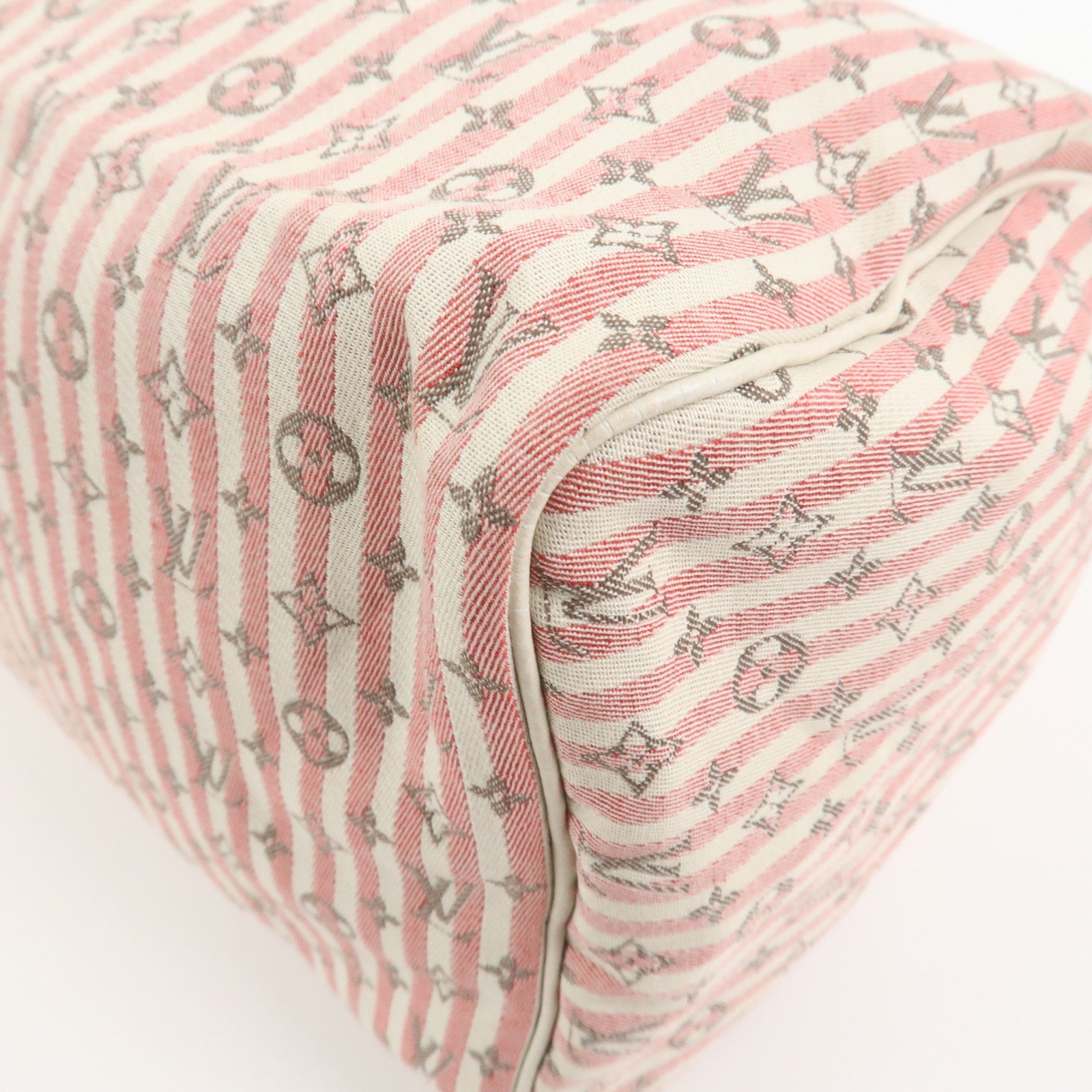 Louis Vuitton Monogram Mini Lin Speedy 30 Boston Bag Rouge M95501