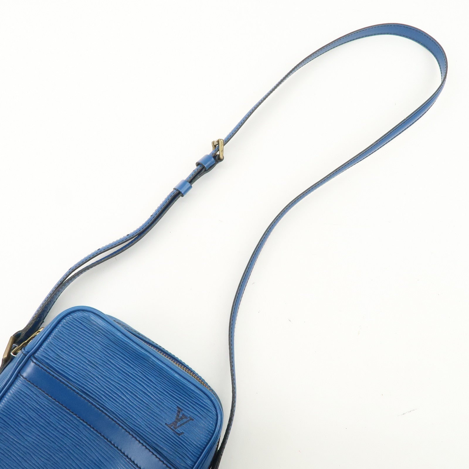 Louis Vuitton Epi Leather Danube Shoulder Bag Toledo Blue M45635