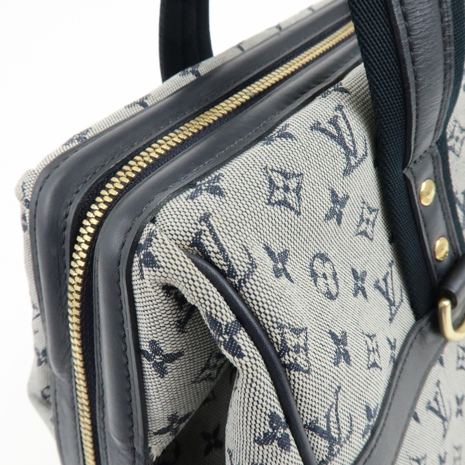 Louis Vuitton Monogram Mini Josephine GM Hand Bag Blue M92211