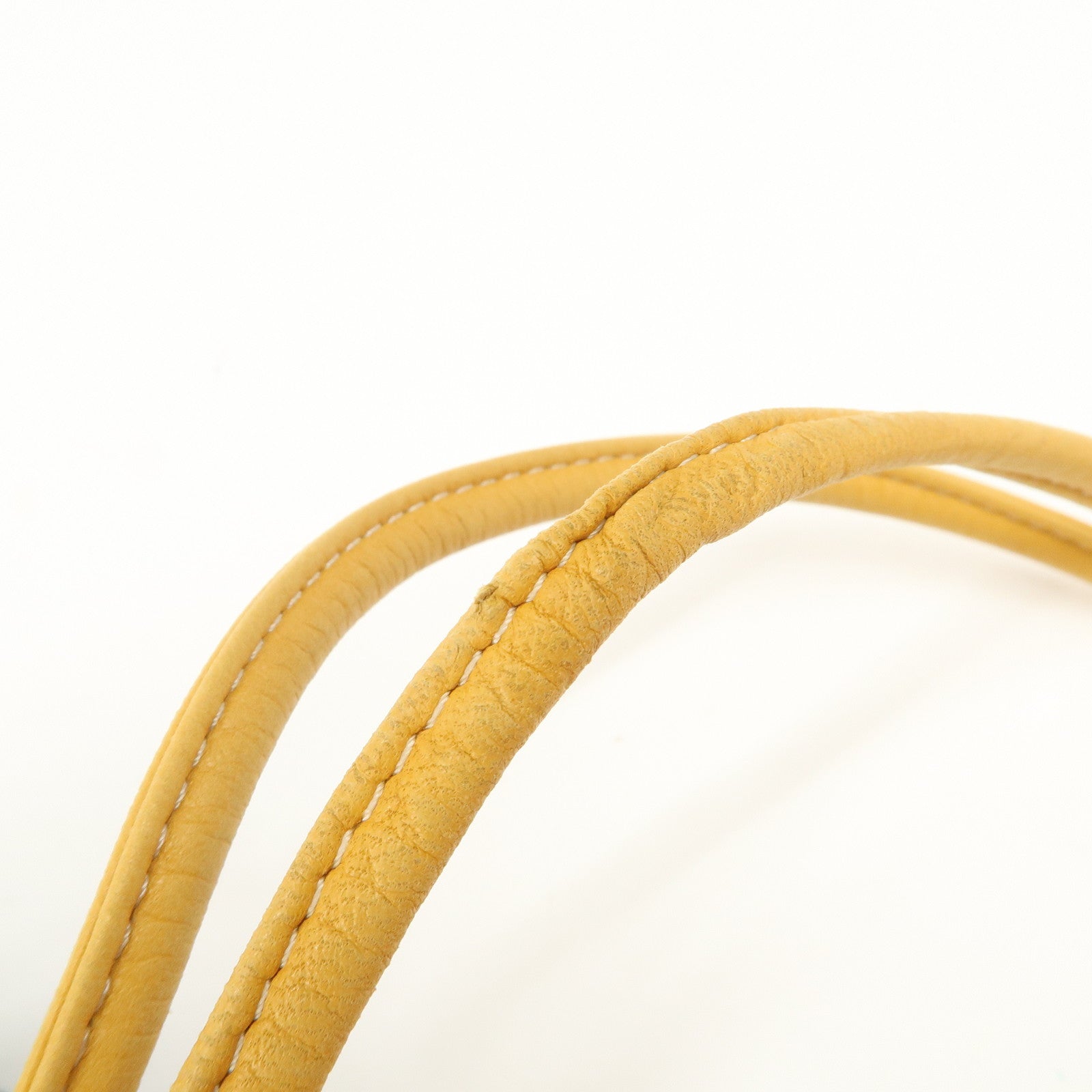 LOEWE Logo Nappa Leather Shoulder Bag Hand Bag Yellow