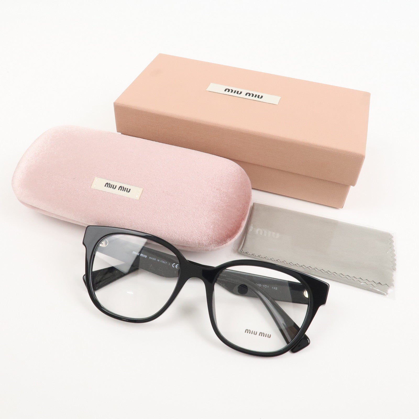 MIU MIU Plastic Sunglasses VMU 02V 54□19 1AB-101 145 Black