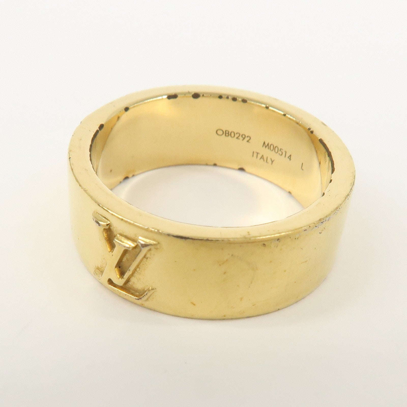 Louis Vuitton Instinct Set of2 Rings Size L Silver Grey Gold M00514