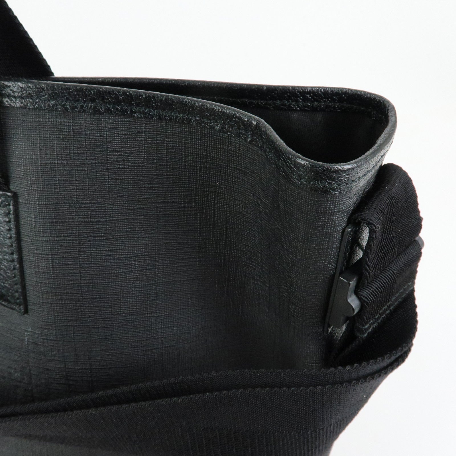 GUCCI PVC Leather 2Way Bag Shopping Bag Tote Bag Black 231860