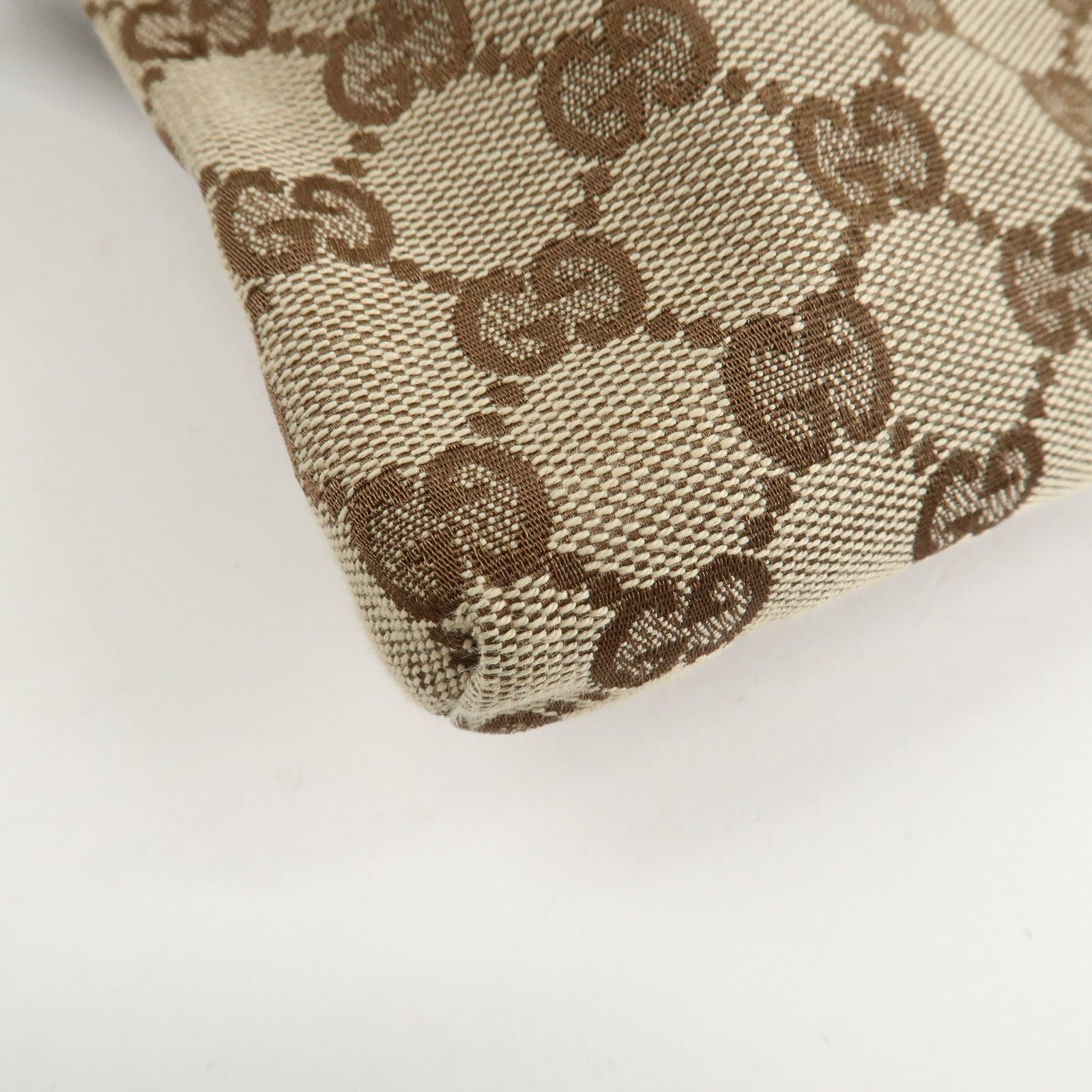 GUCCI GG Canvas Leather Waist Bag Crossbody Bag Beige Brown 28566 Used