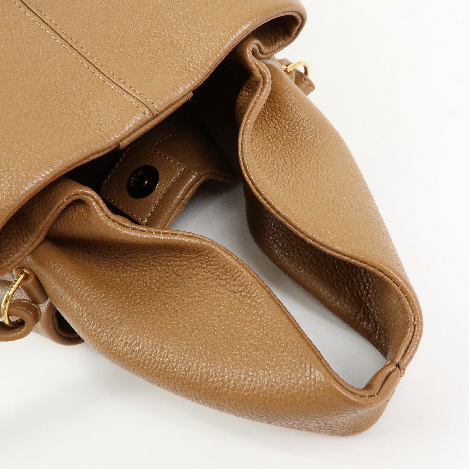 Polene Numero Neuf Grained Calf Leather 2Way Hand Bag Camel