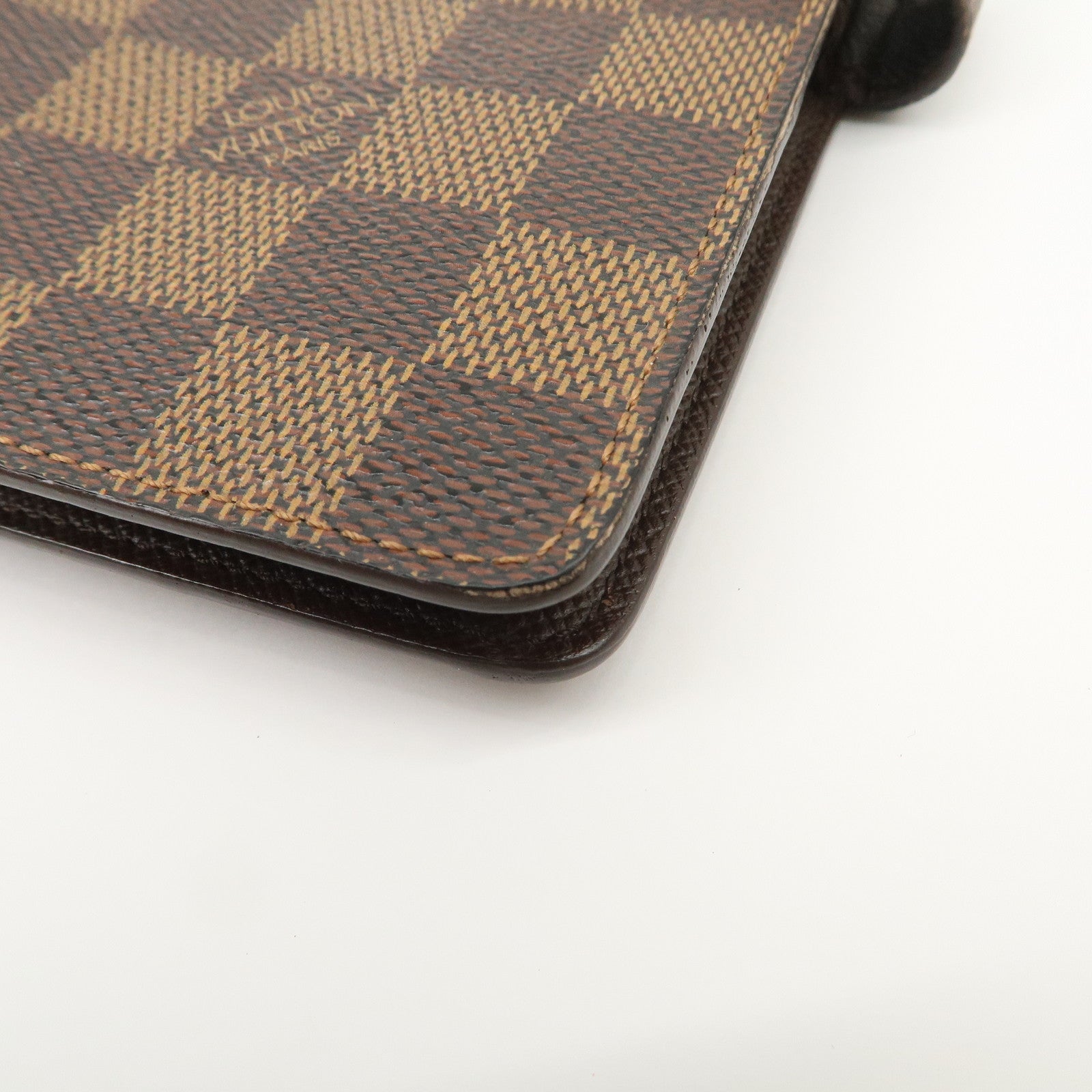 Louis Vuitton Damier Canvas Agenda MM Planner Cover Brown R20240 Used